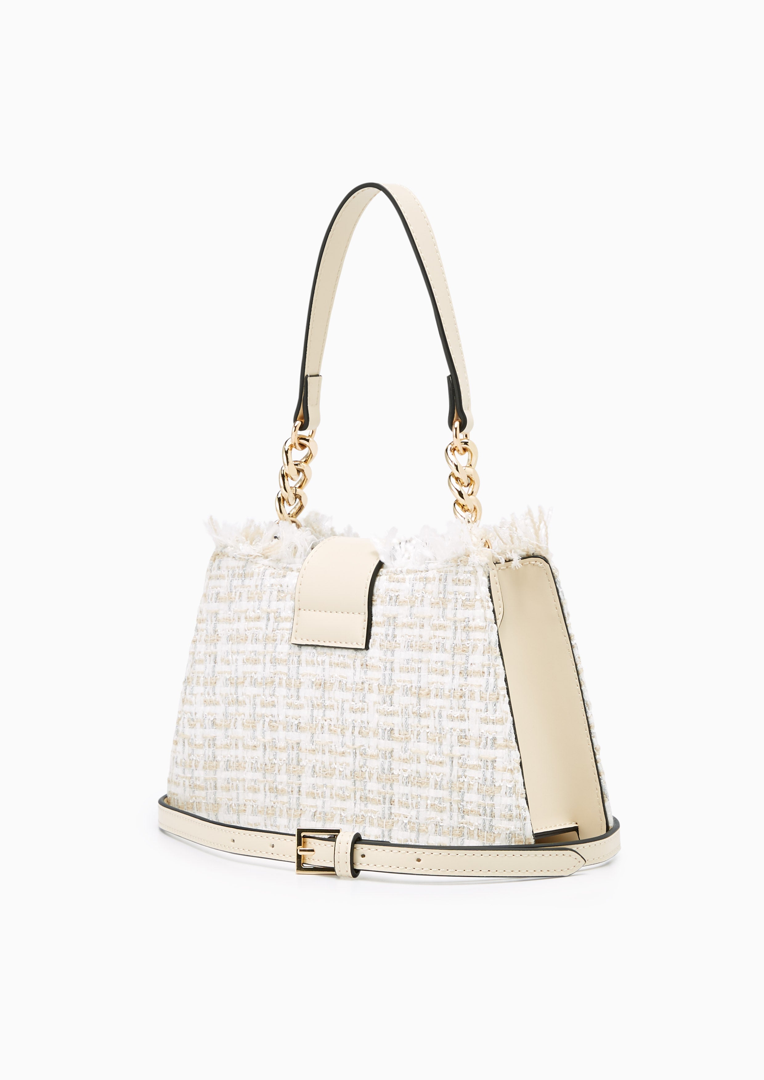 Twilla Tweed Plain Crossbody Bag Ivory - Lyn TH