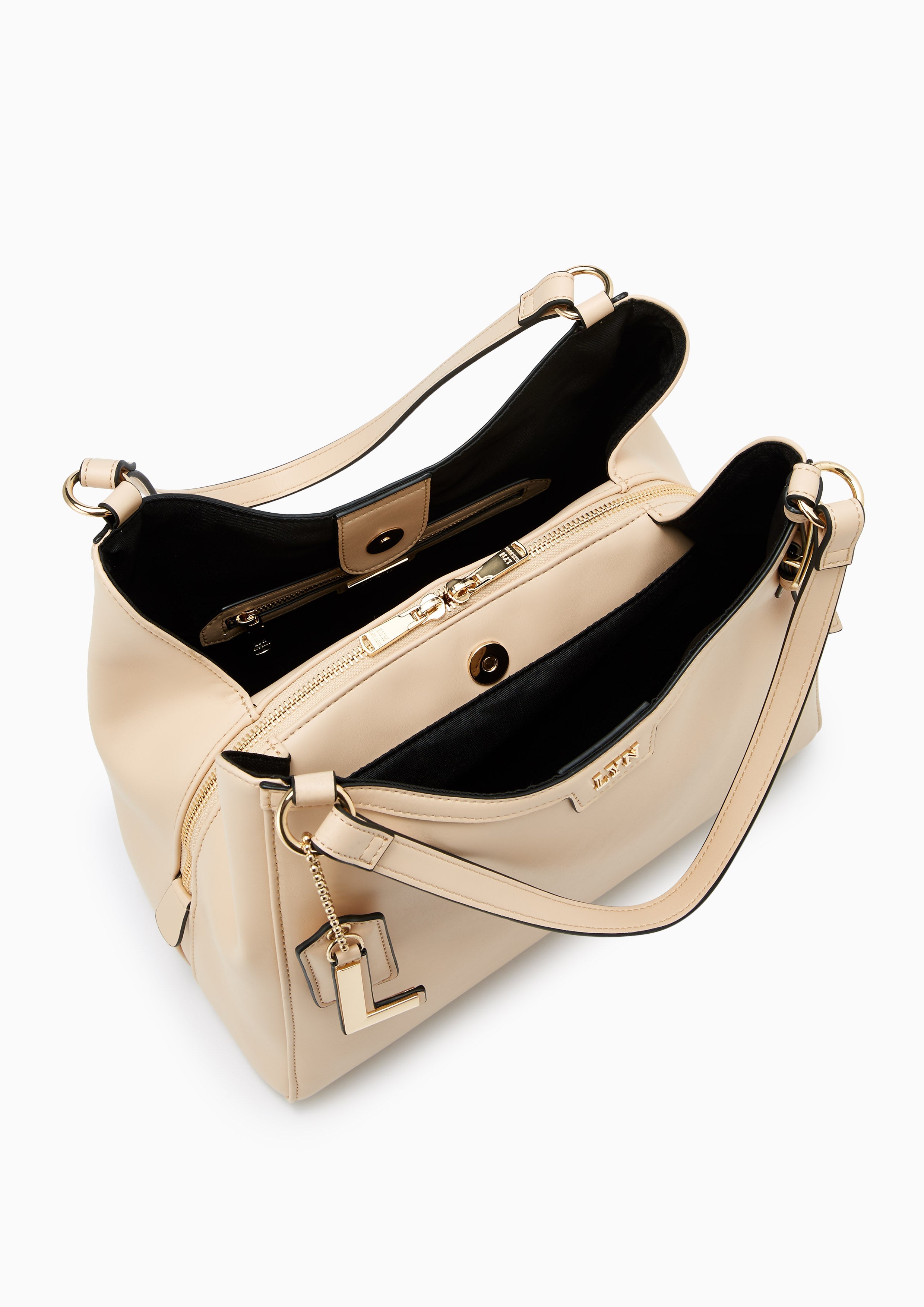 Lilla Hobo Crossbody Bag Beige - Lyn TH