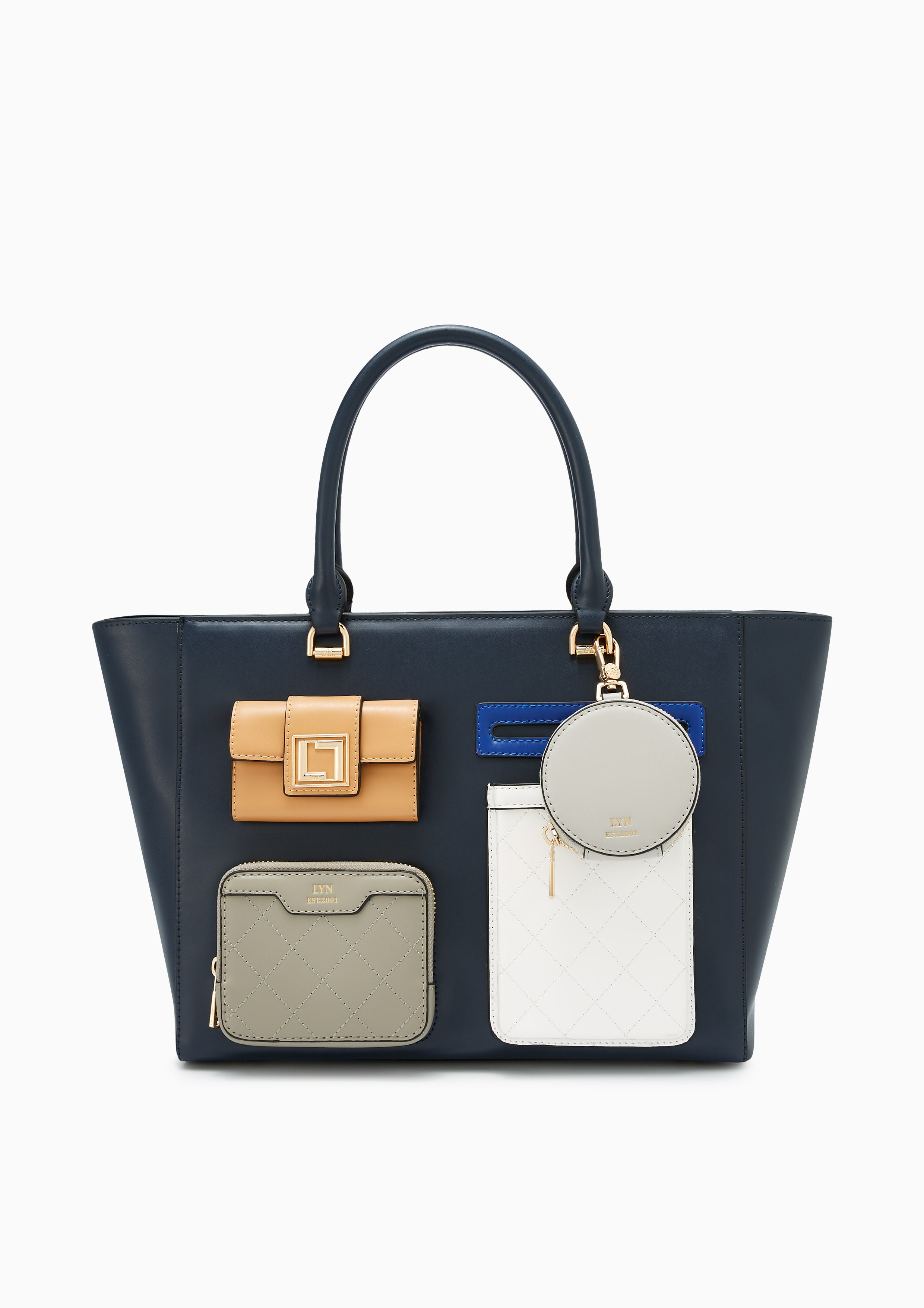 Arlo L Tote Bag Navy - Lyn TH