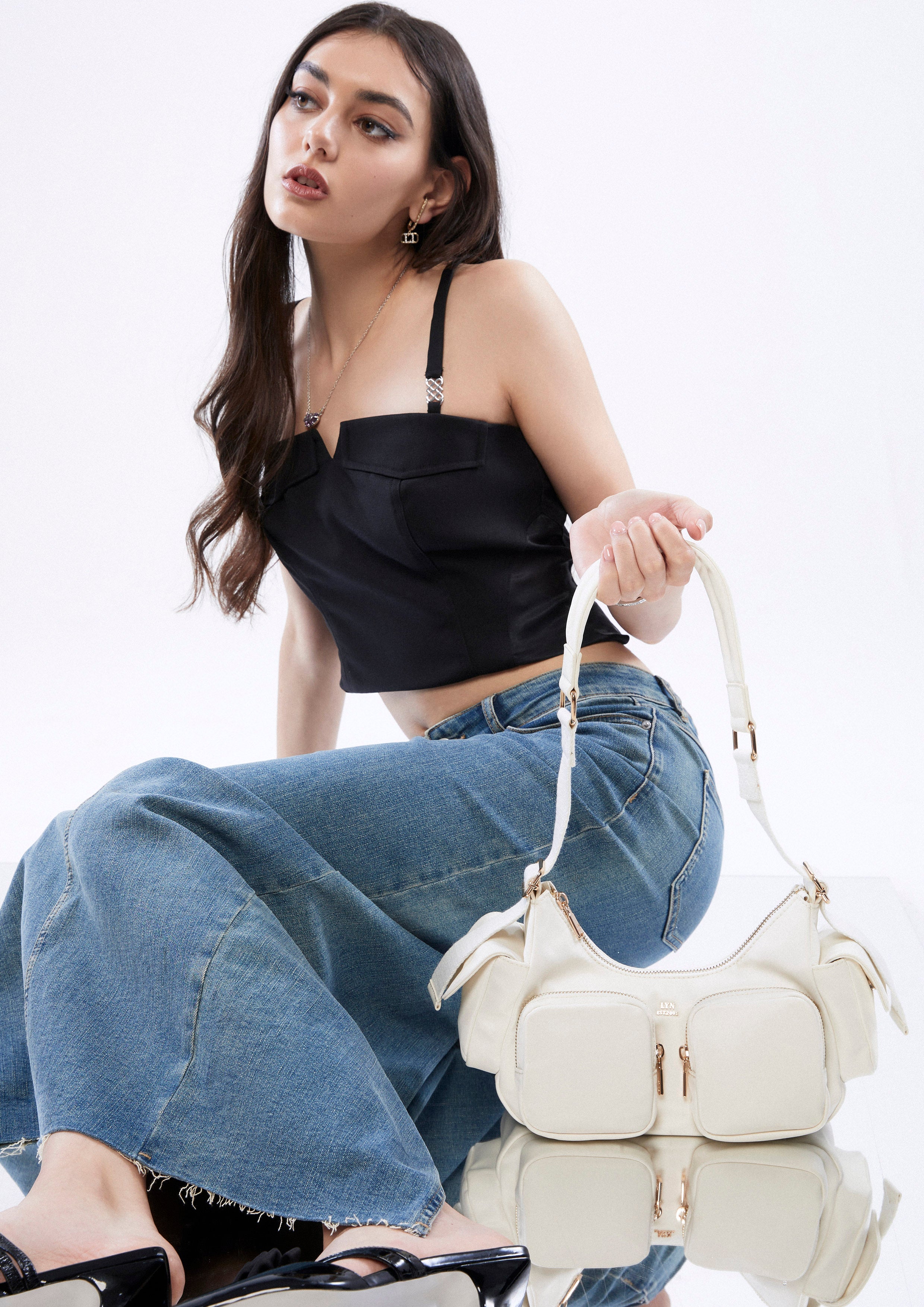 Plantis Shoulderbag Ivory - Lyn TH