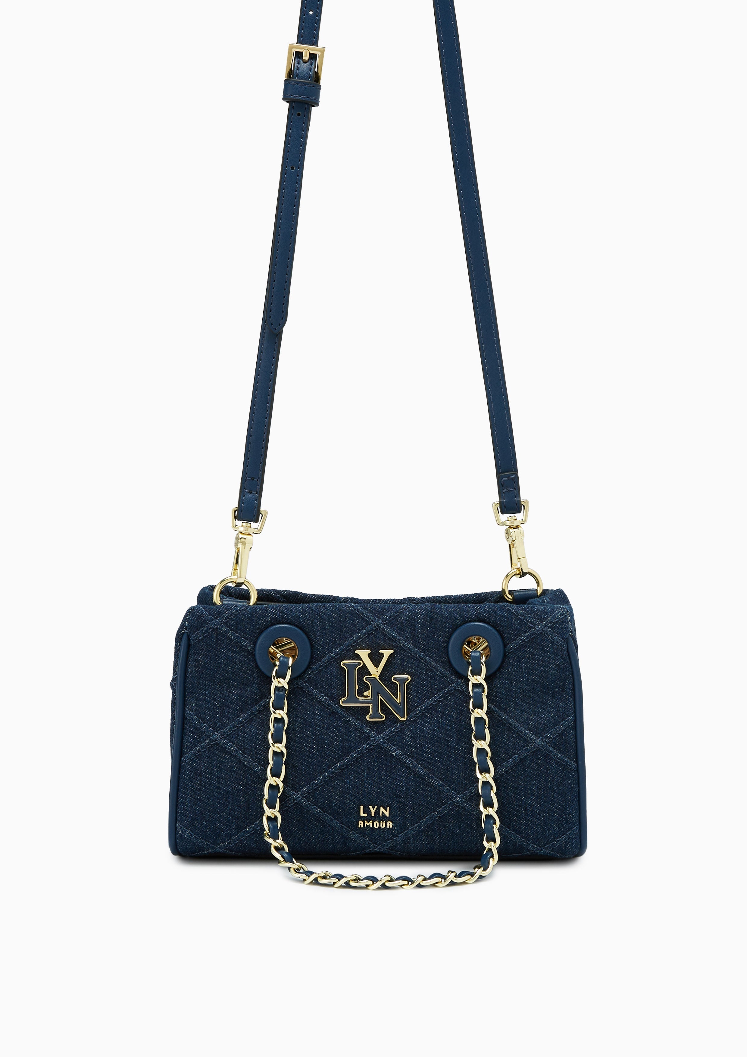 Camille Denim Mini Shoulder Bag Blue - Lyn TH