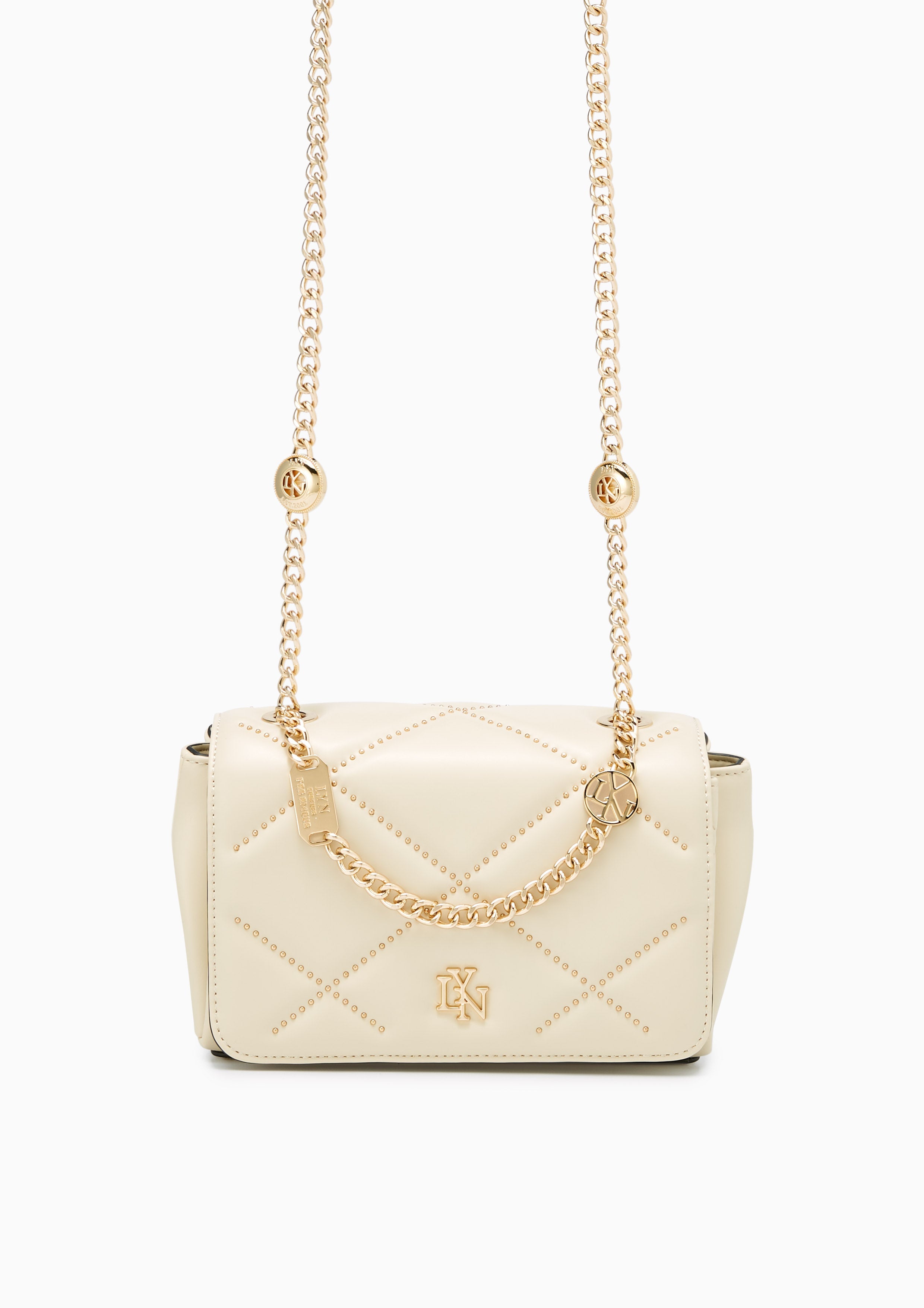 Dani II Stud Crossbody Bag Beige - Lyn TH