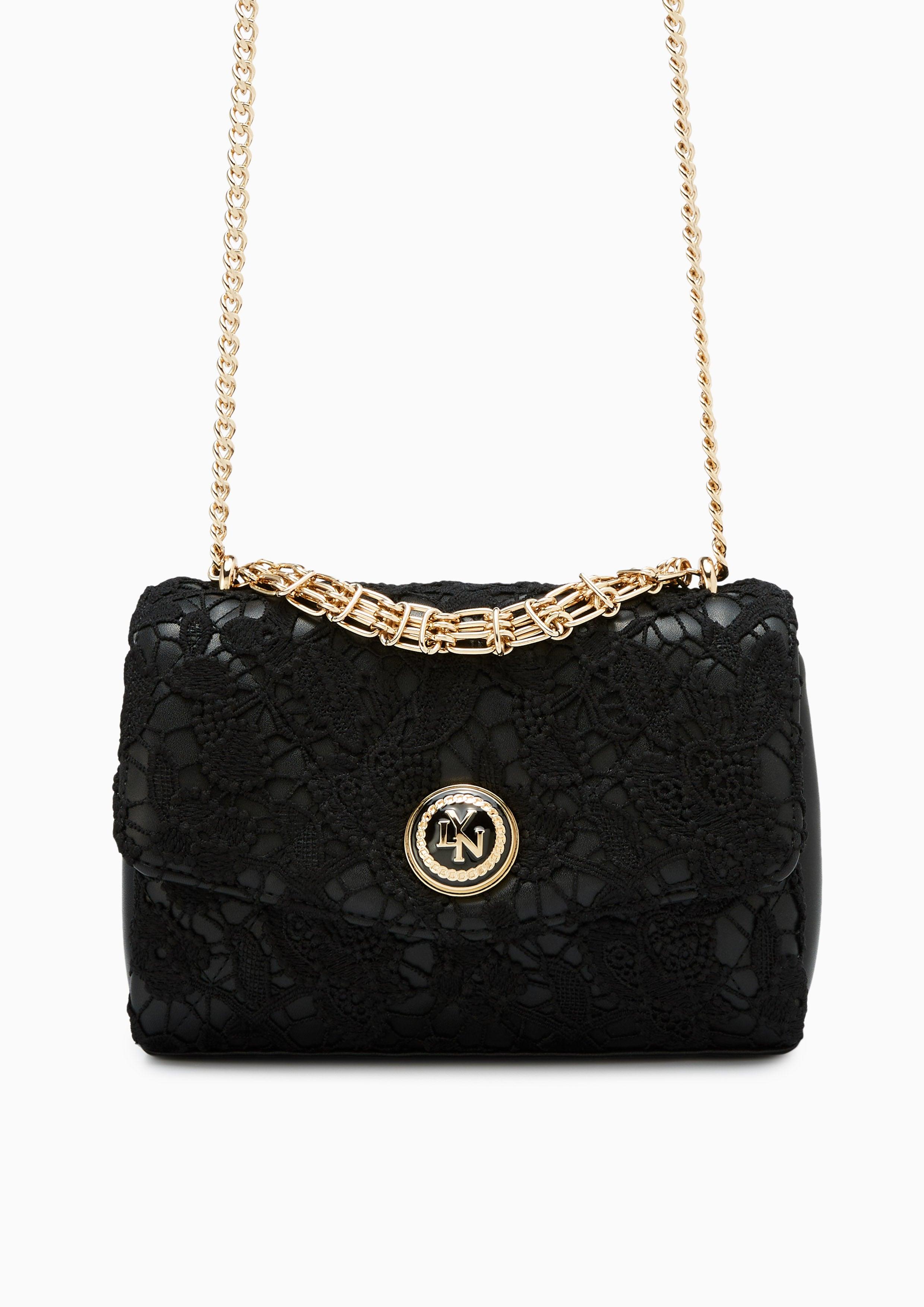 Serena Ii Lace Crossbody Bag Black