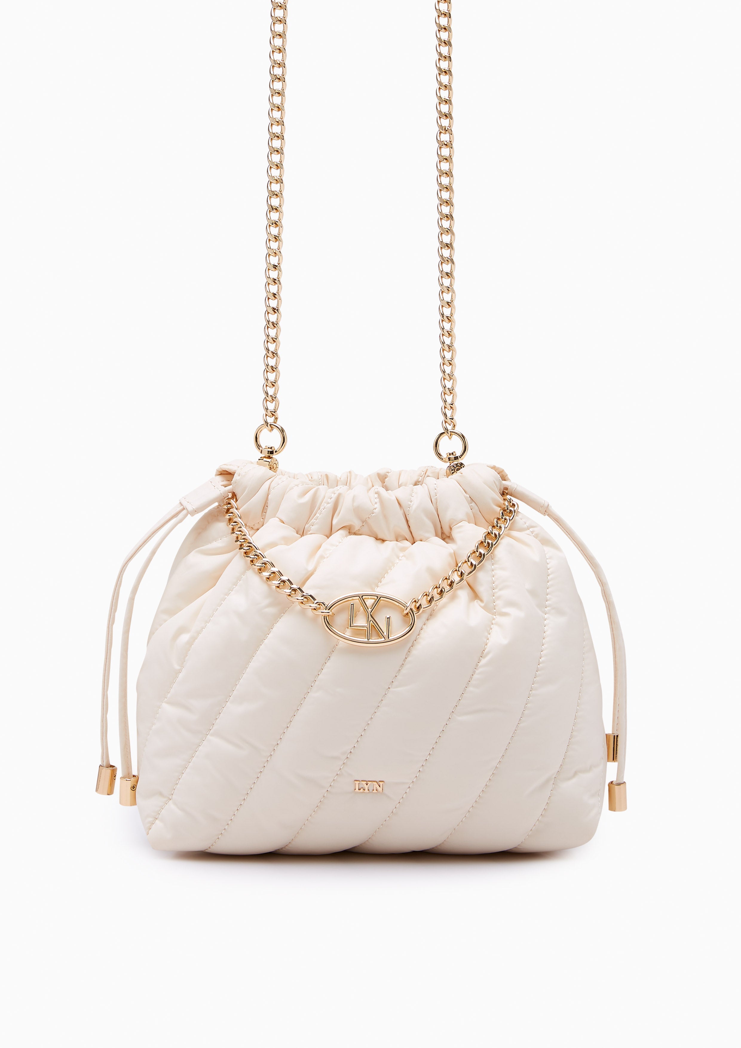 Ameilah Hobo S Shoulder Bag Ivory - Lyn TH