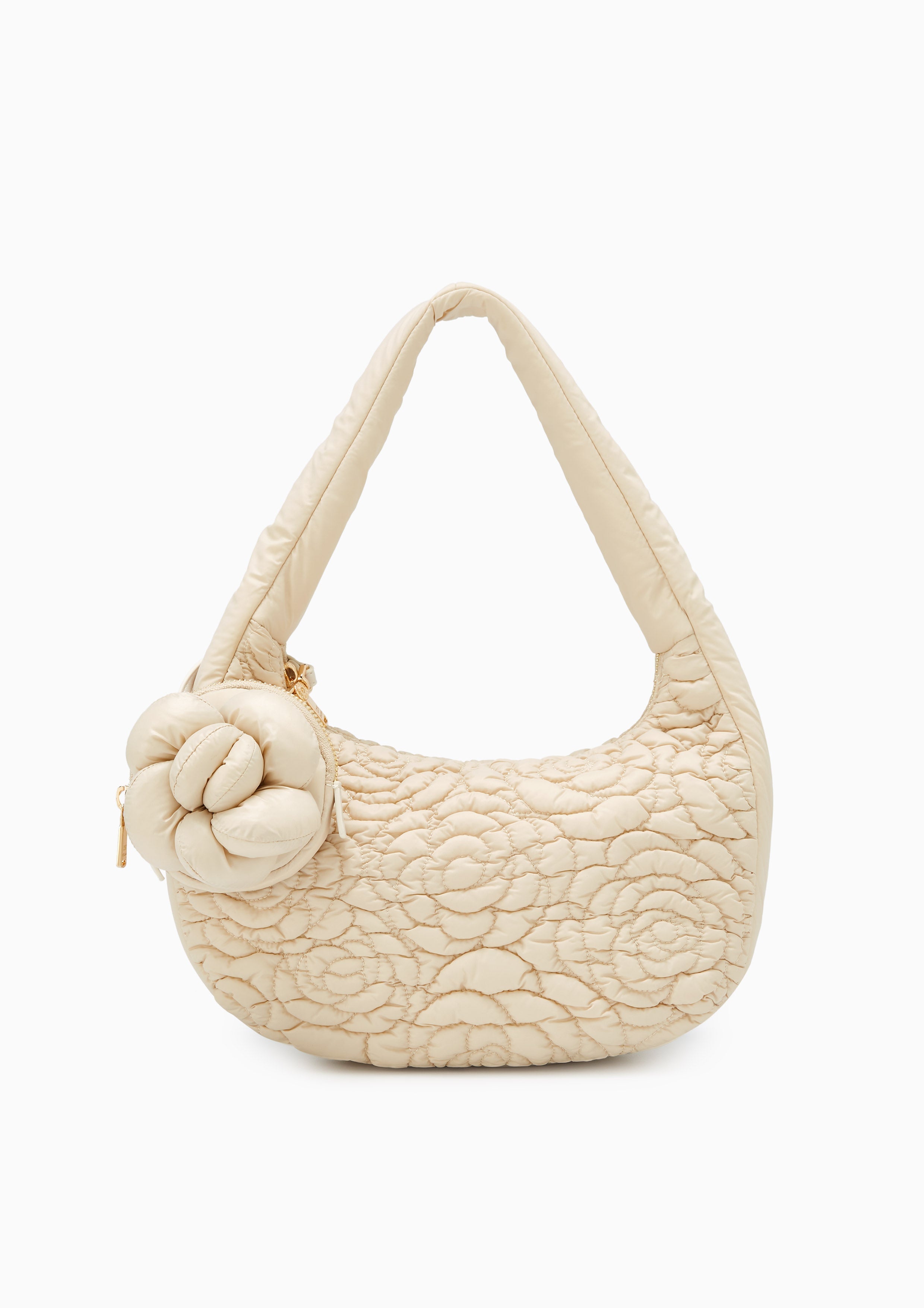 Rosemarie Medium Quilted Crossbody Bag Ivory - Lyn TH