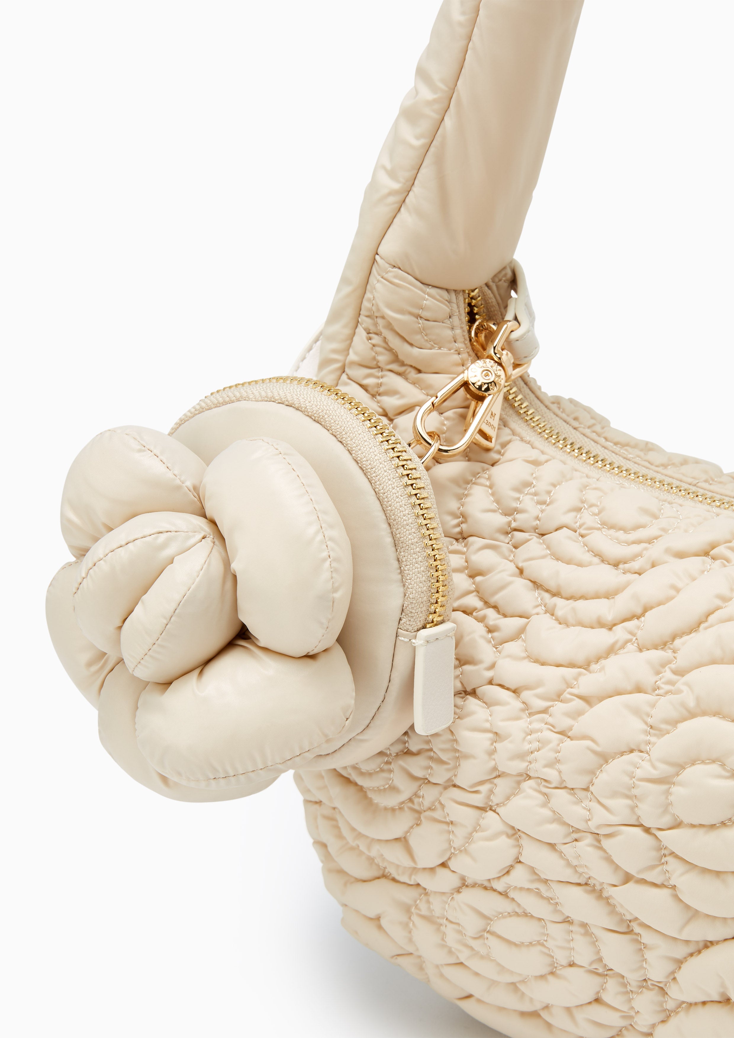 Rosemarie Medium Quilted Crossbody Bag Ivory - Lyn TH