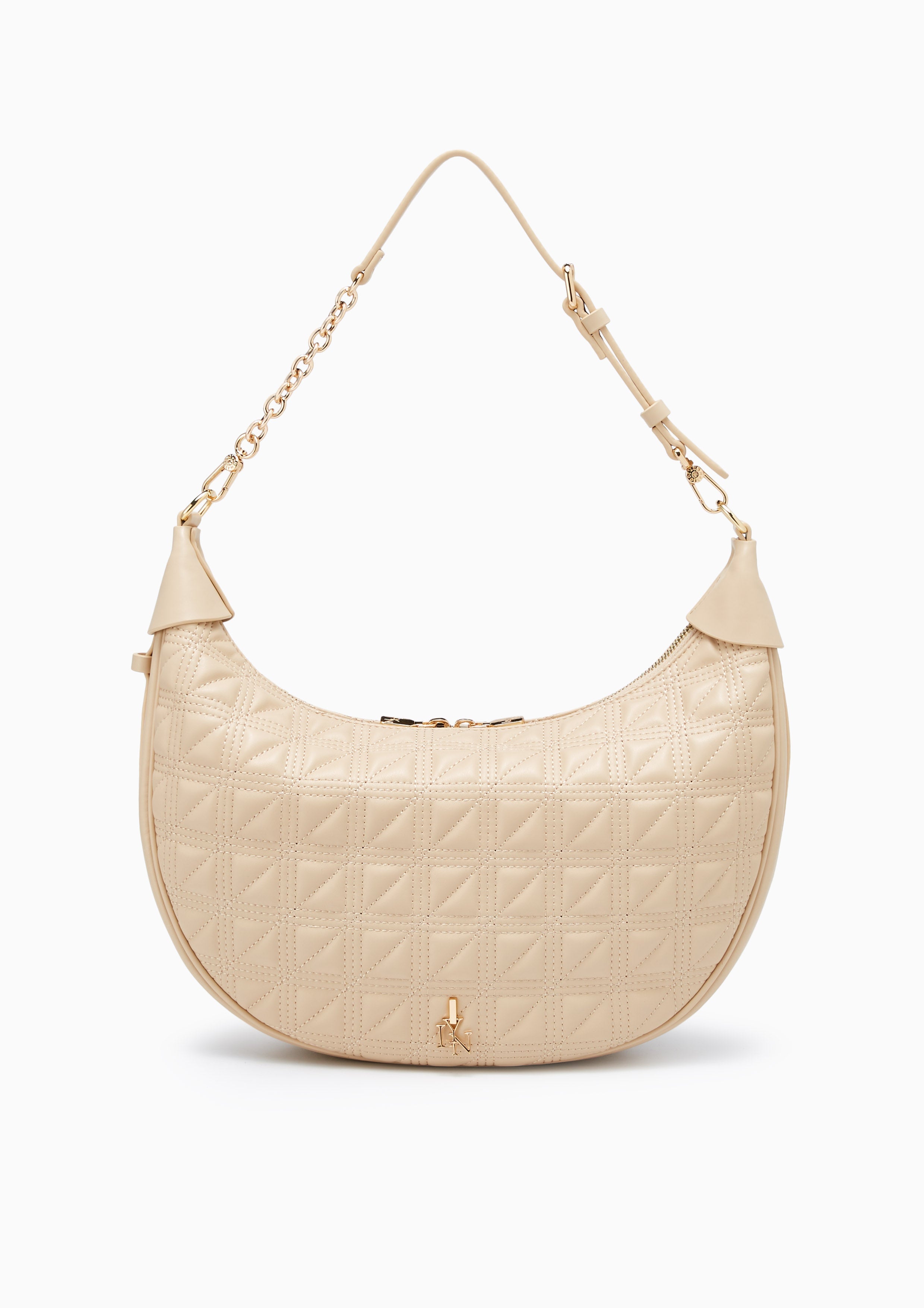 Aurelia Half Moon Xl Shoulder Bag Beige - Lyn TH