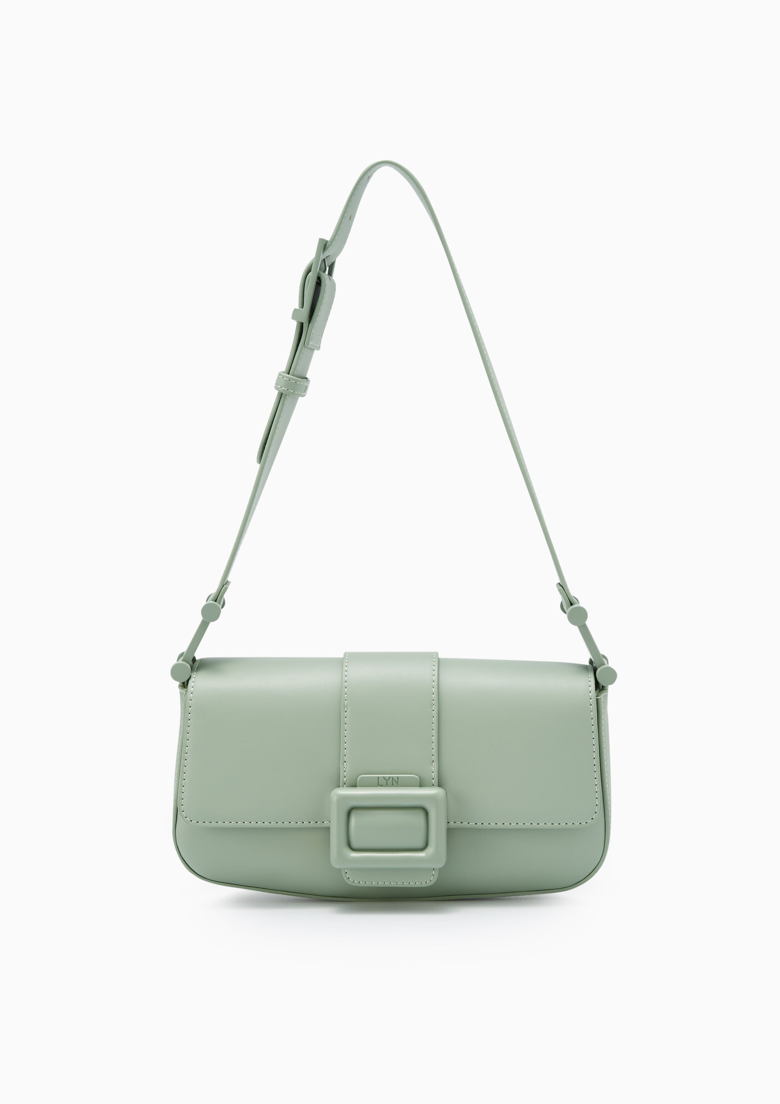 Shelly Shoulder Flap Bag Light Green