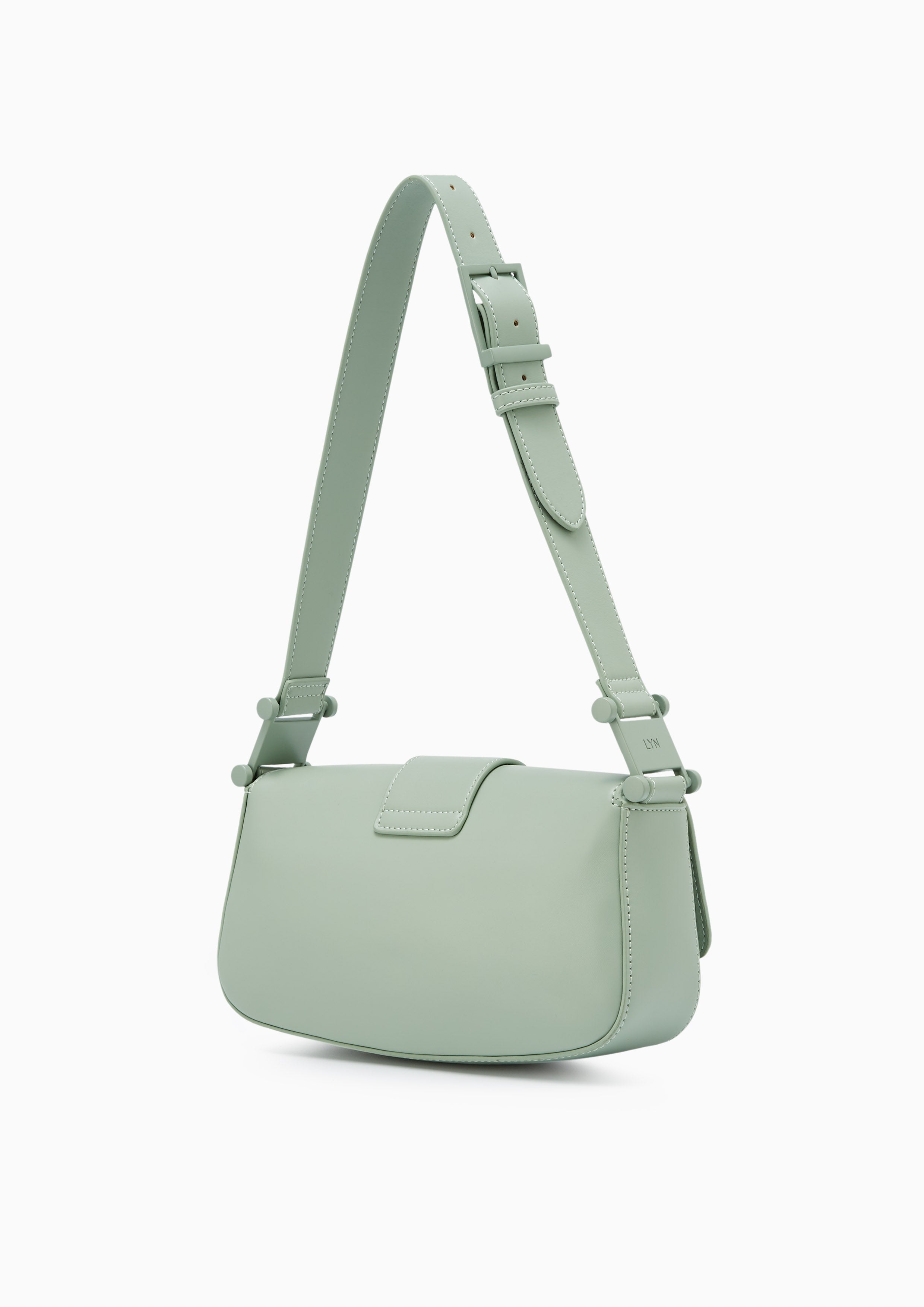 Shelly Shoulder Flap Bag Light Green