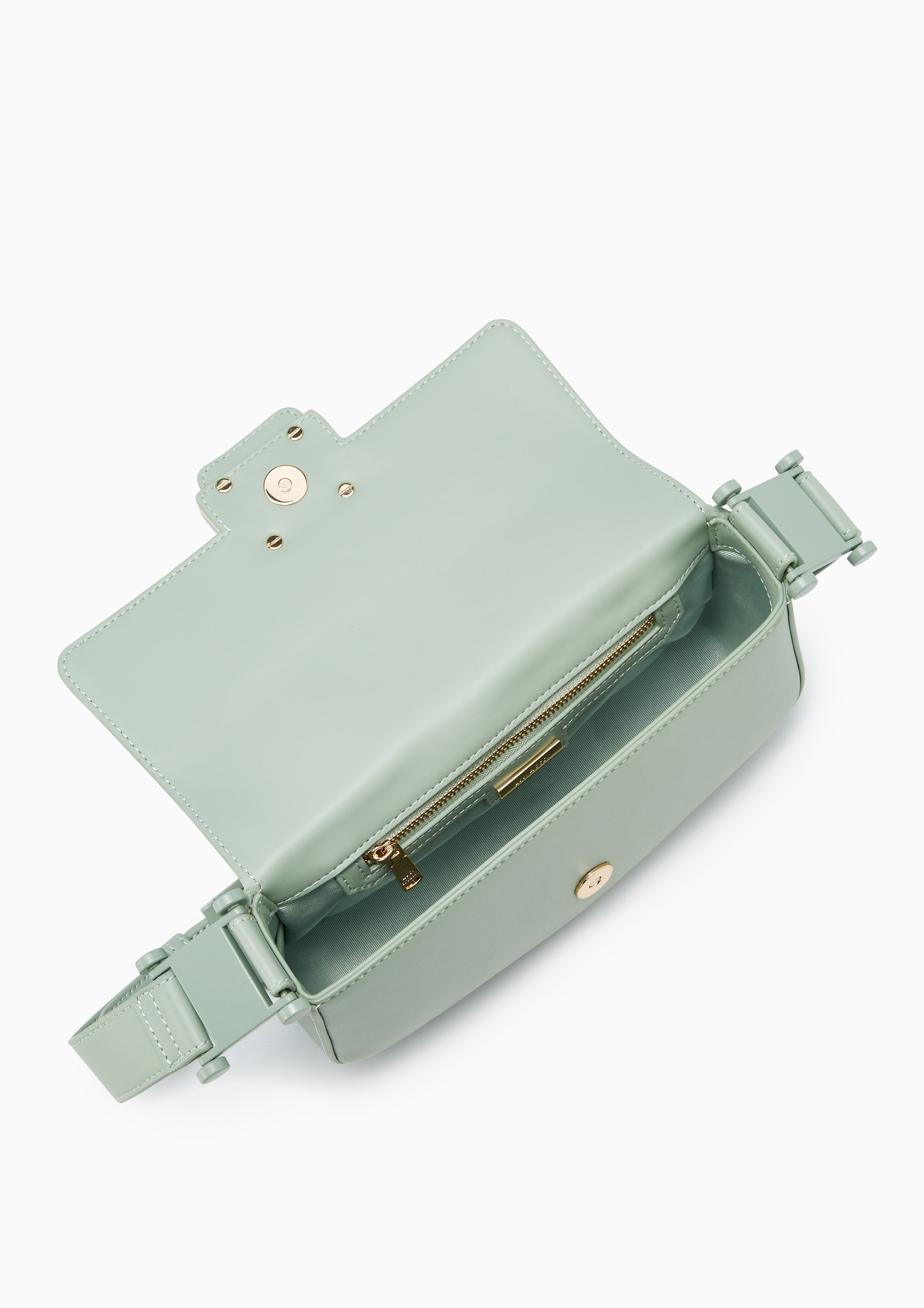 Shelly Shoulder Flap Bag Light Green