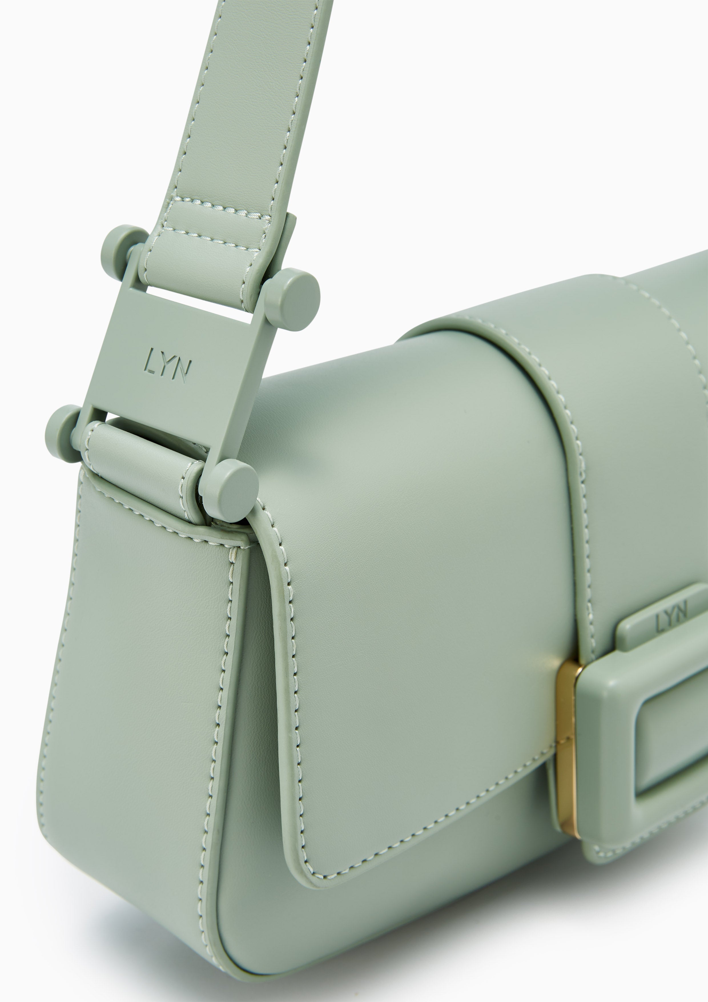 Shelly Shoulder Flap Bag Light Green