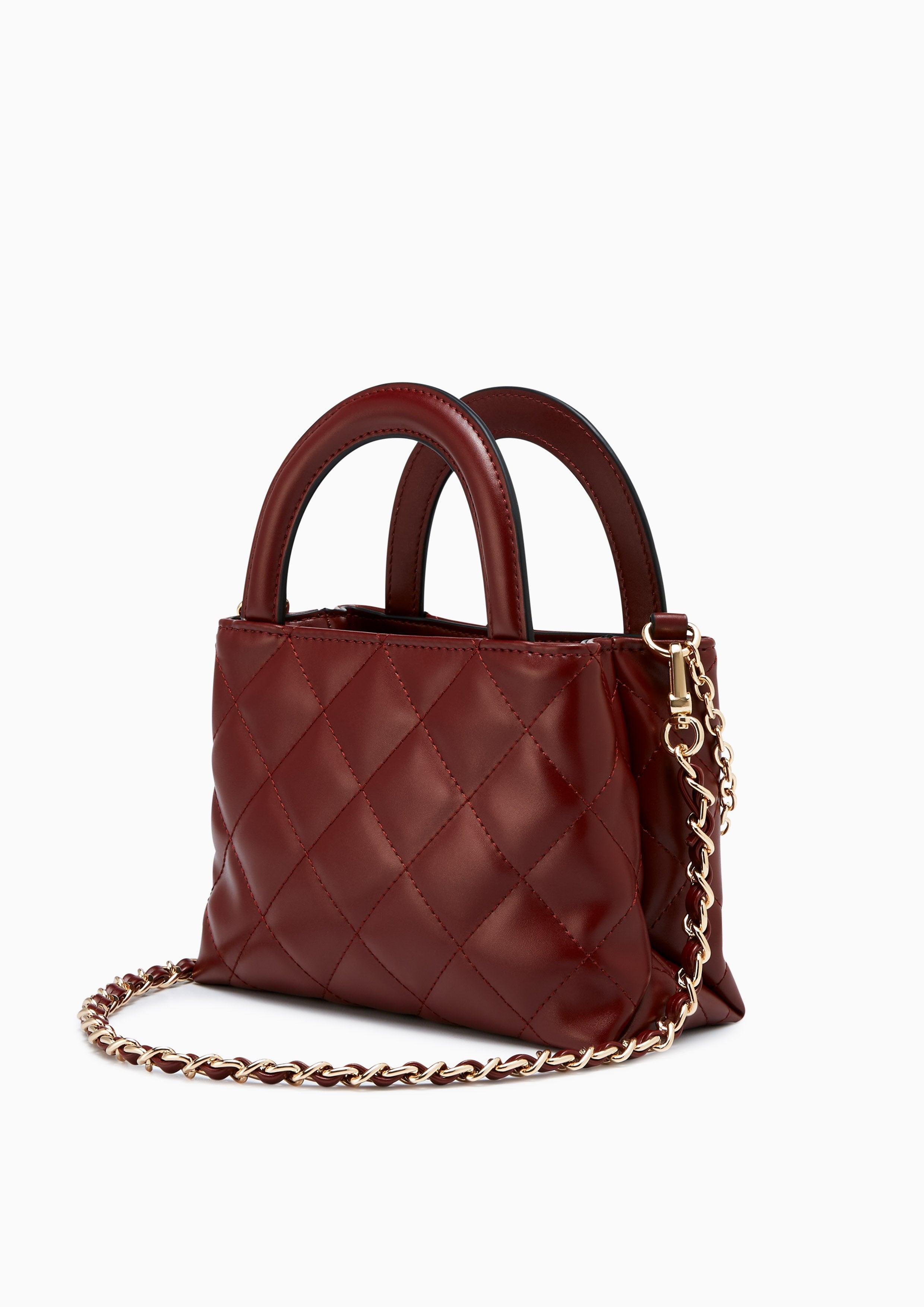 Antoinette Top Handle Bag Dark Red