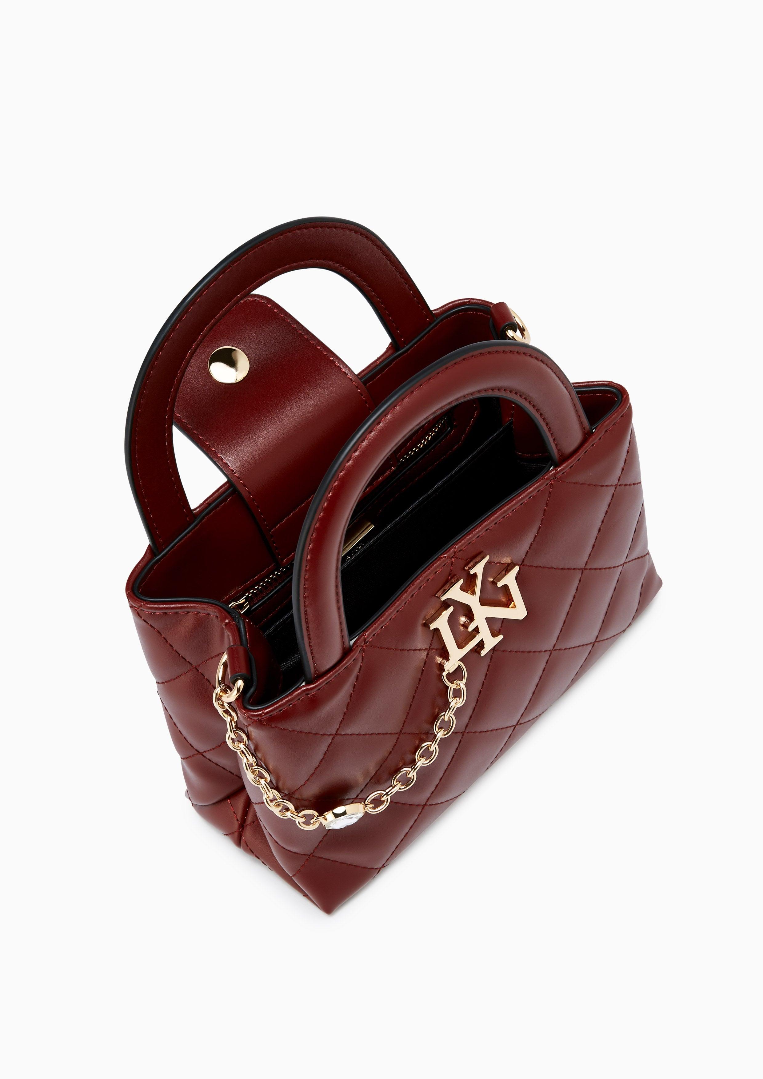 Antoinette Top Handle Bag Dark Red