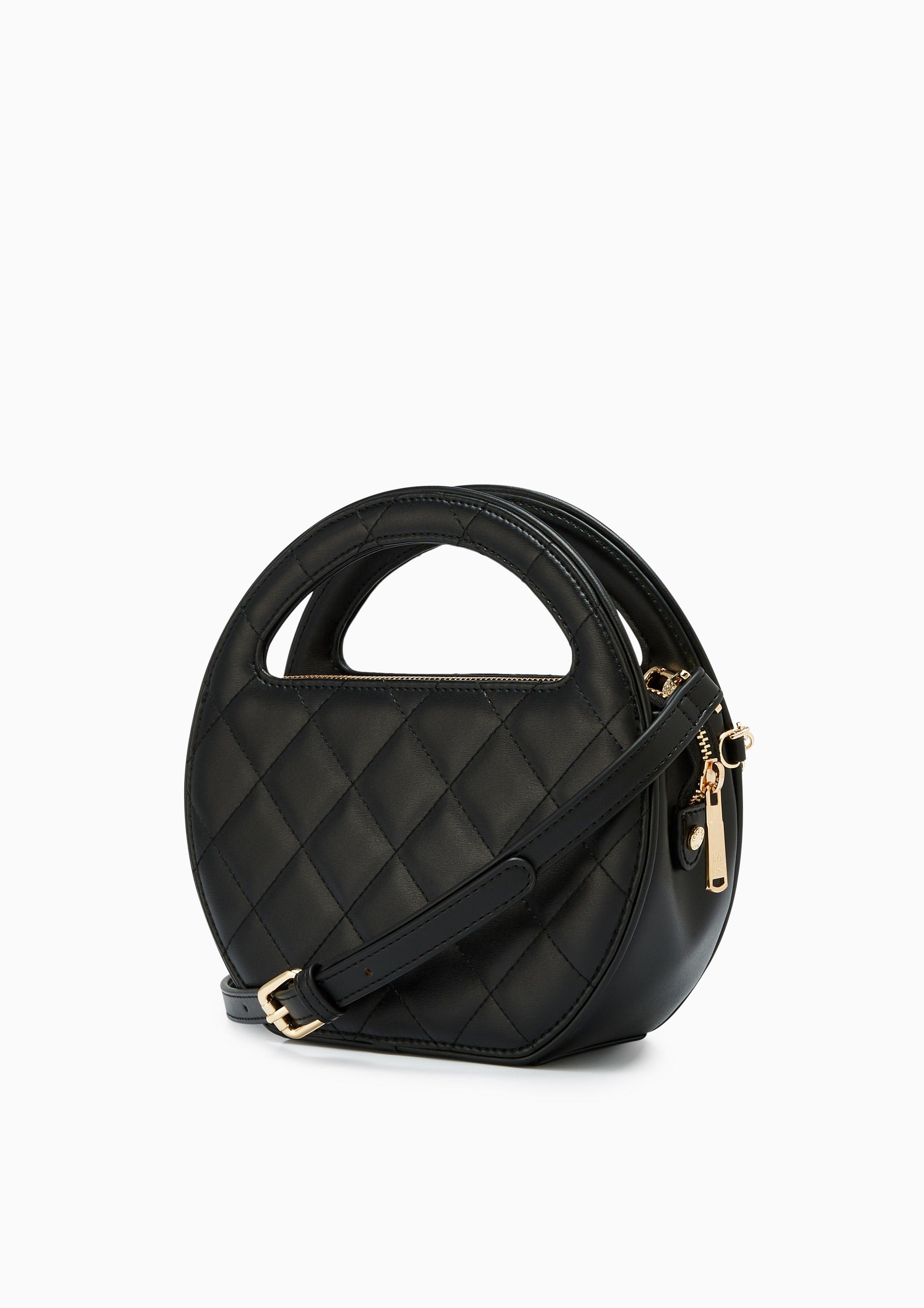 Antoinette Round Top Handle Bag Black