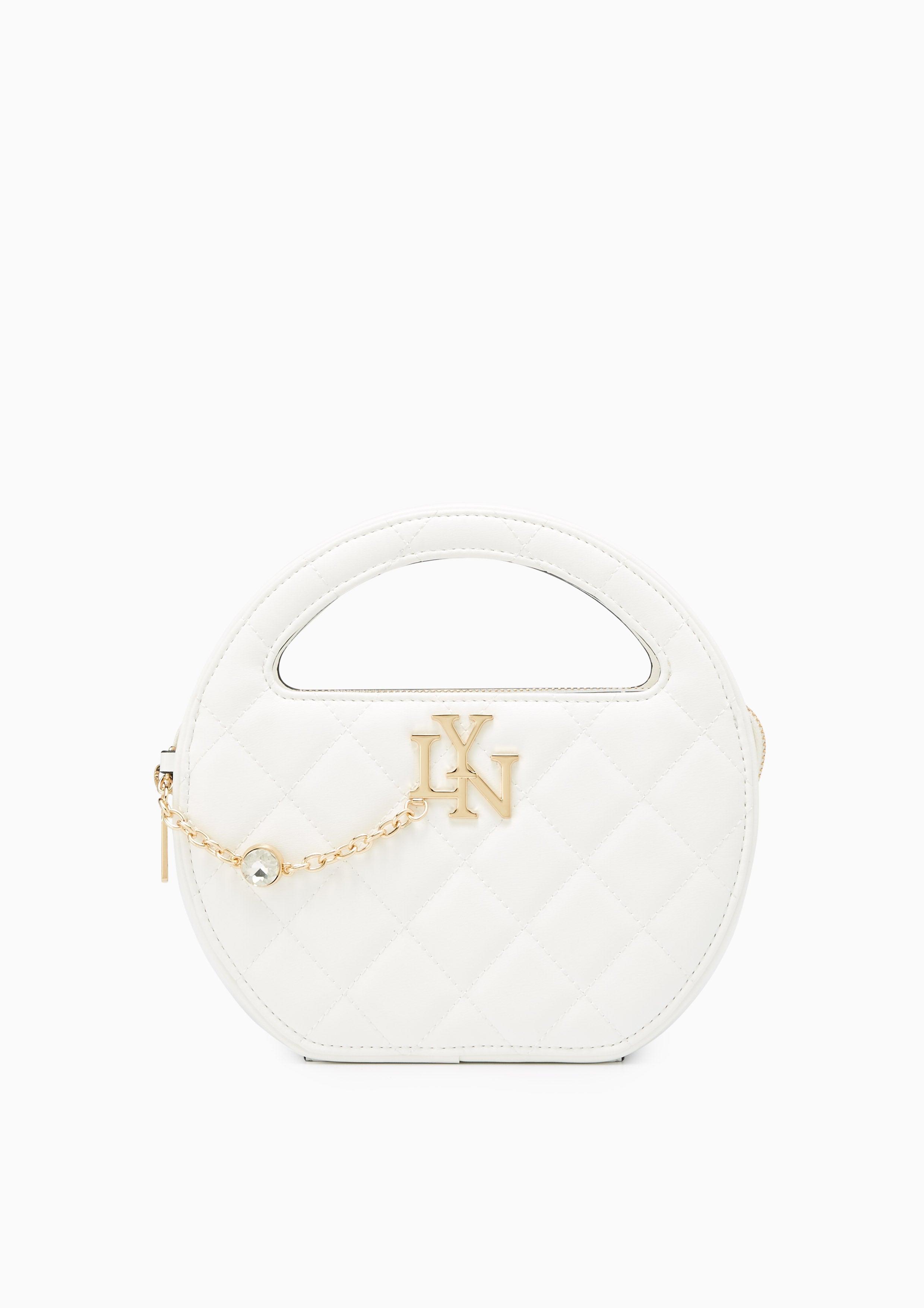 Antoinette Round Top Handle Bag White