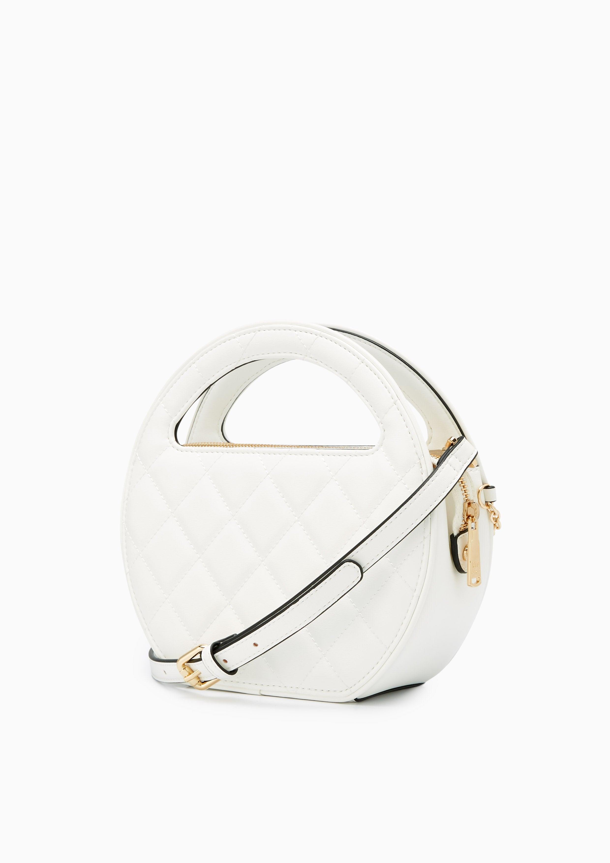 Antoinette Round Top Handle Bag White