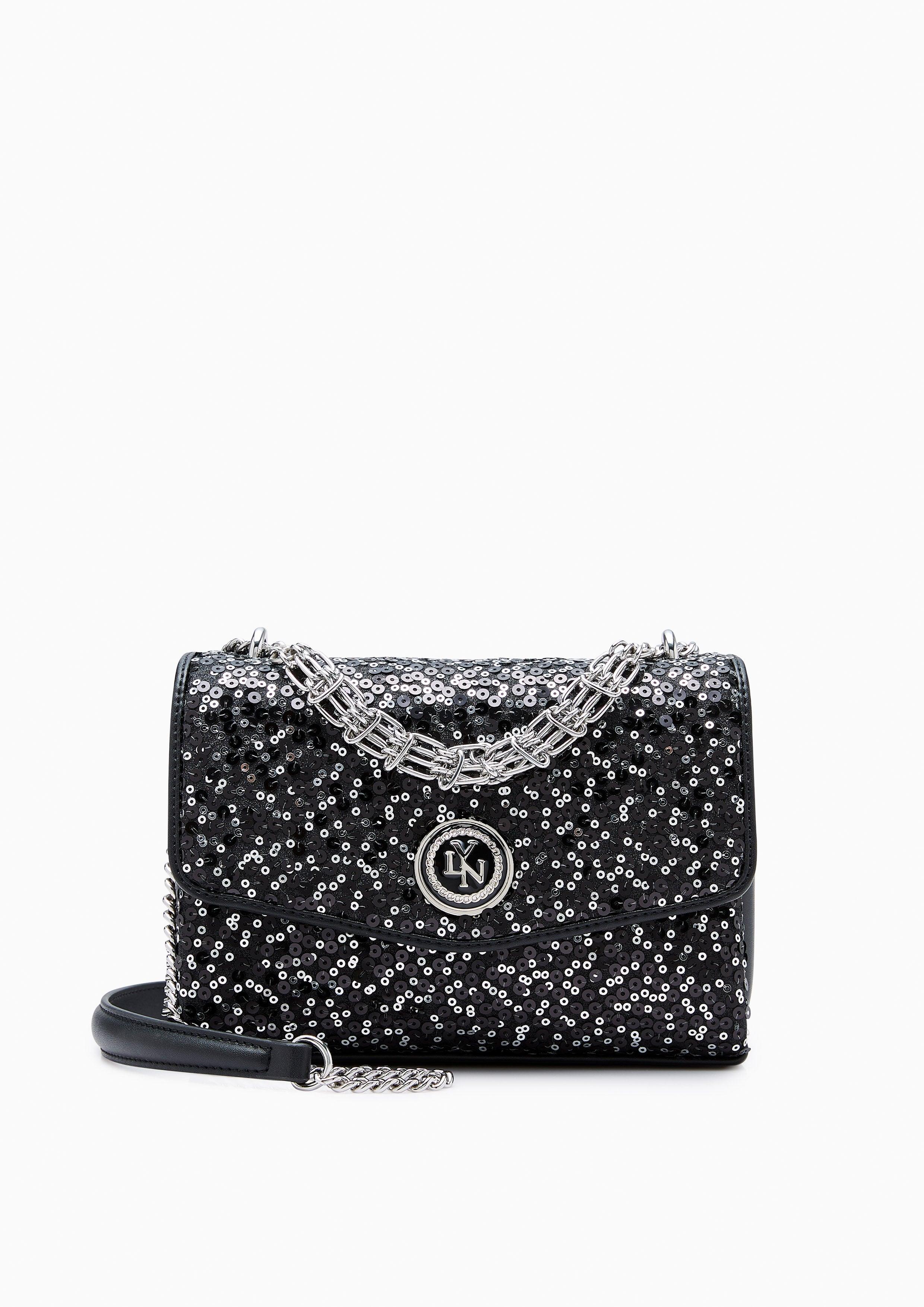 Serena Ii Sequin Crossbody Bag Black