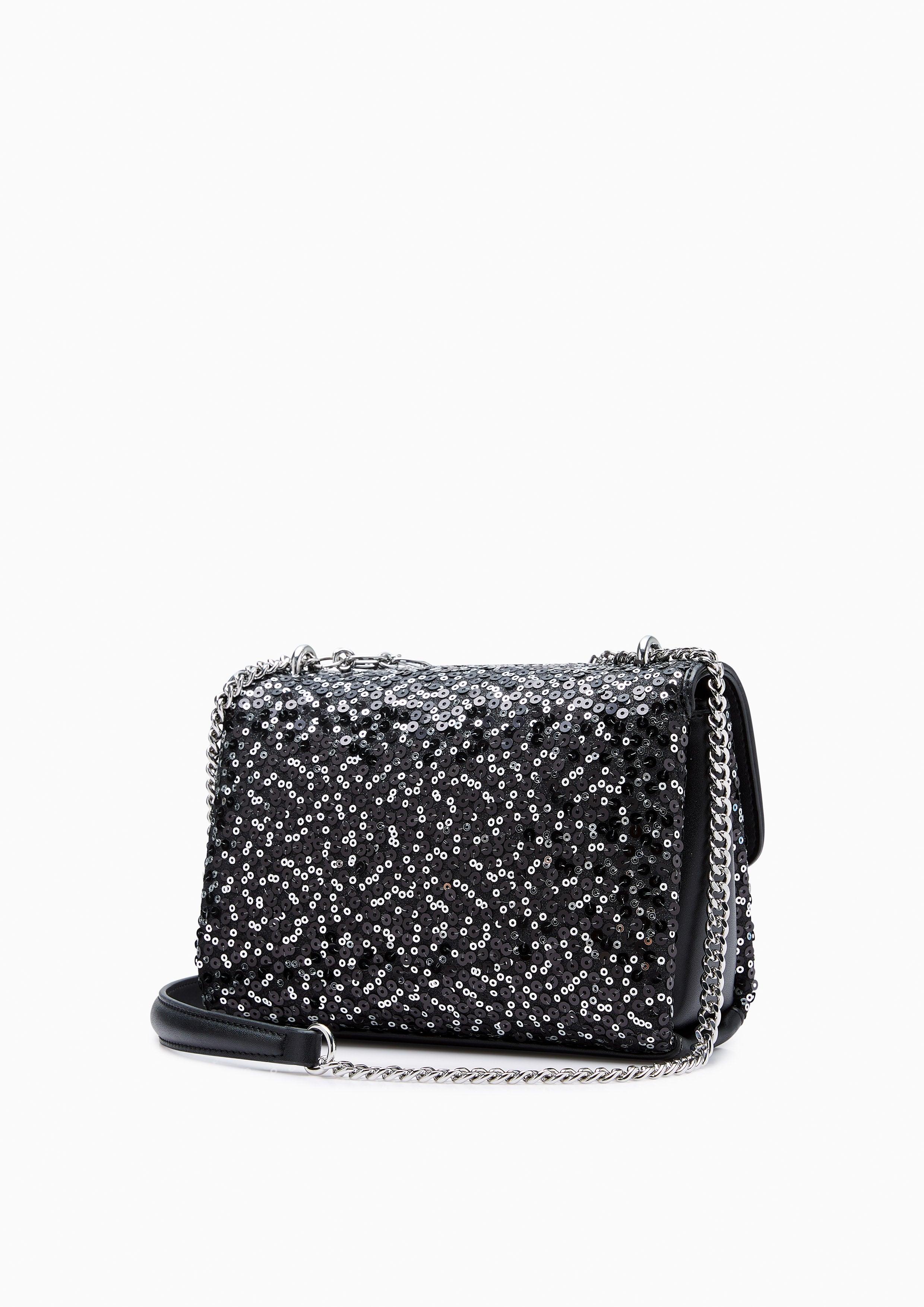 Serena Ii Sequin Crossbody Bag Black