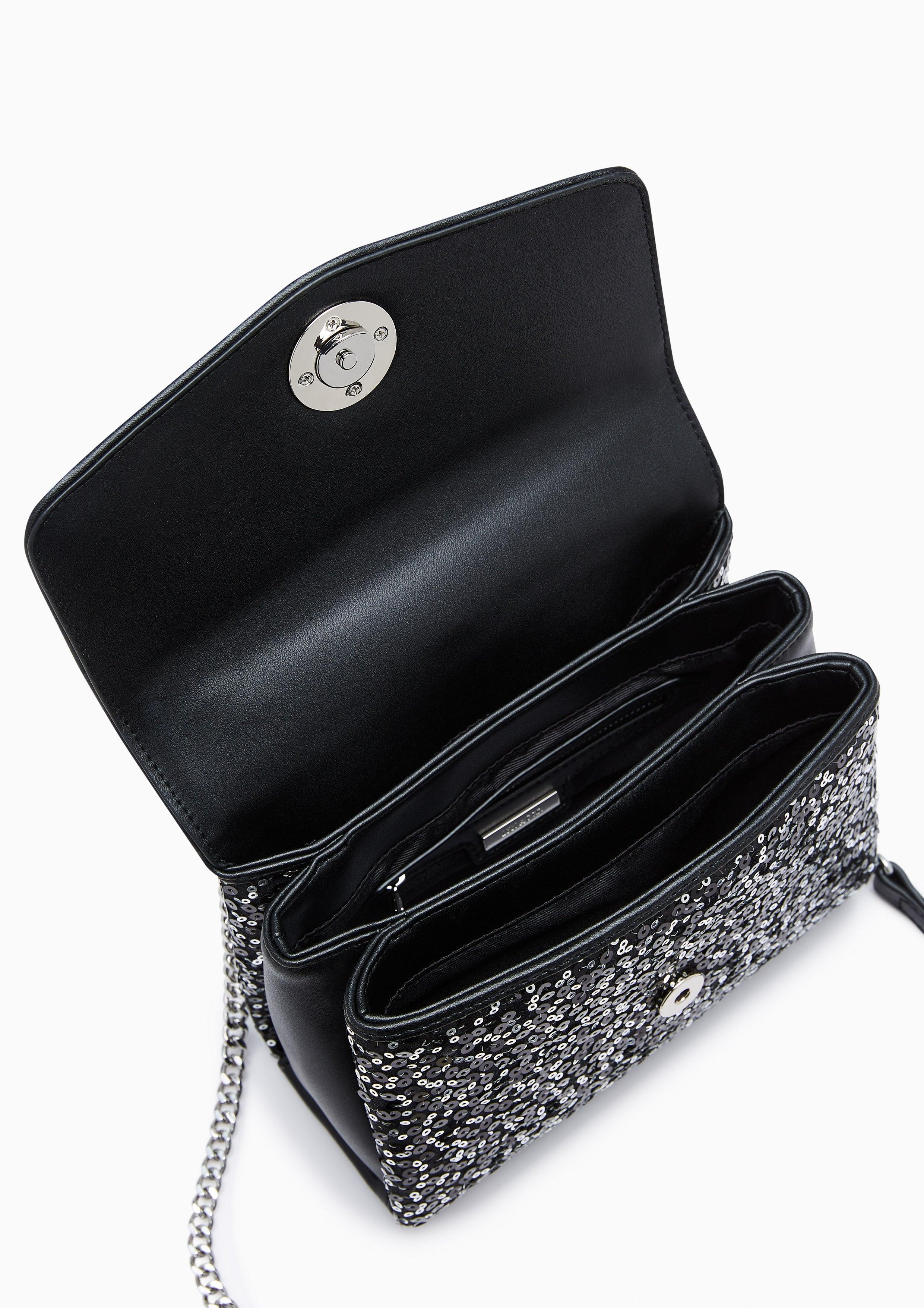 Serena Ii Sequin Crossbody Bag Black