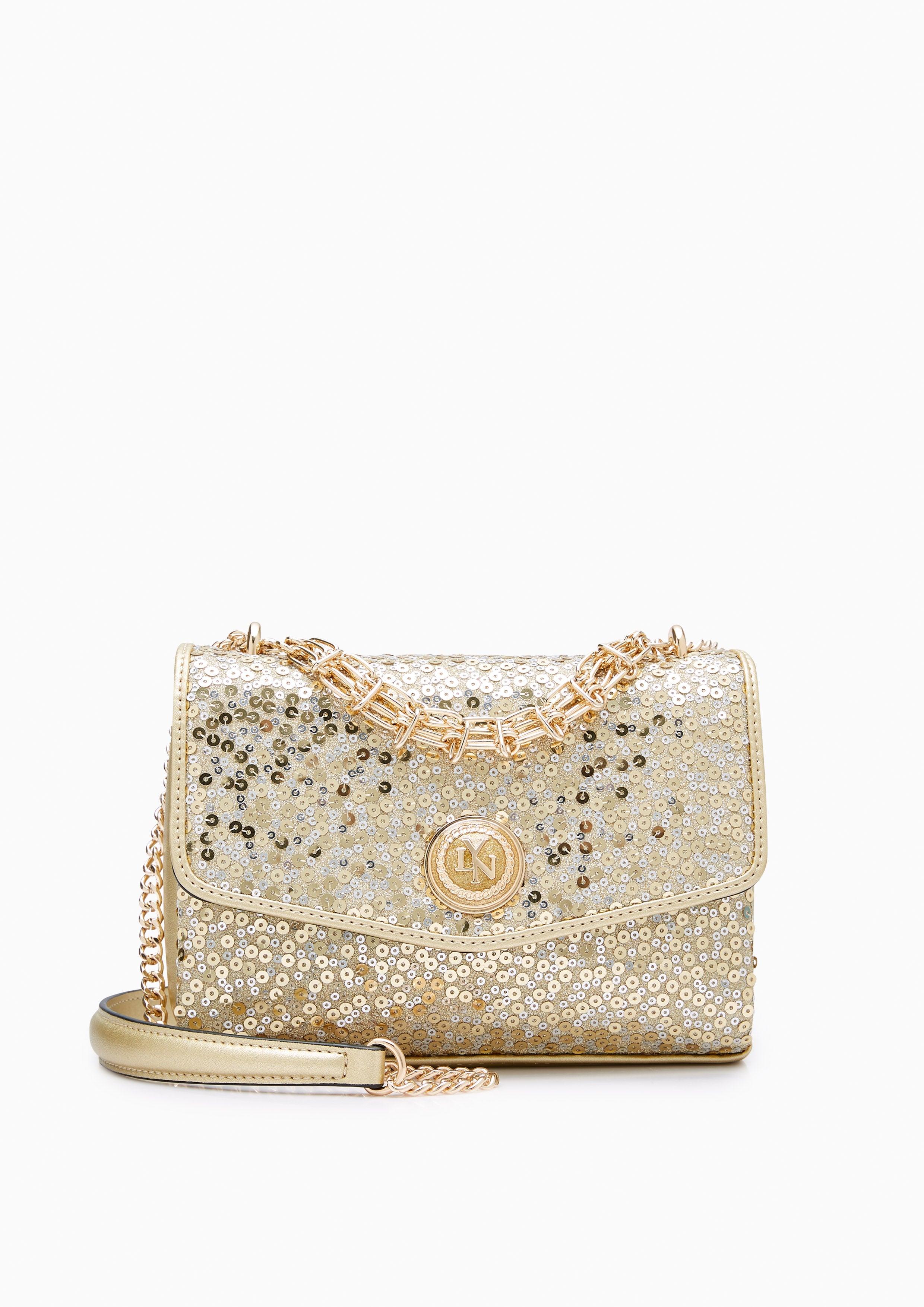 Serena Ii Sequin Crossbody Bag Gold