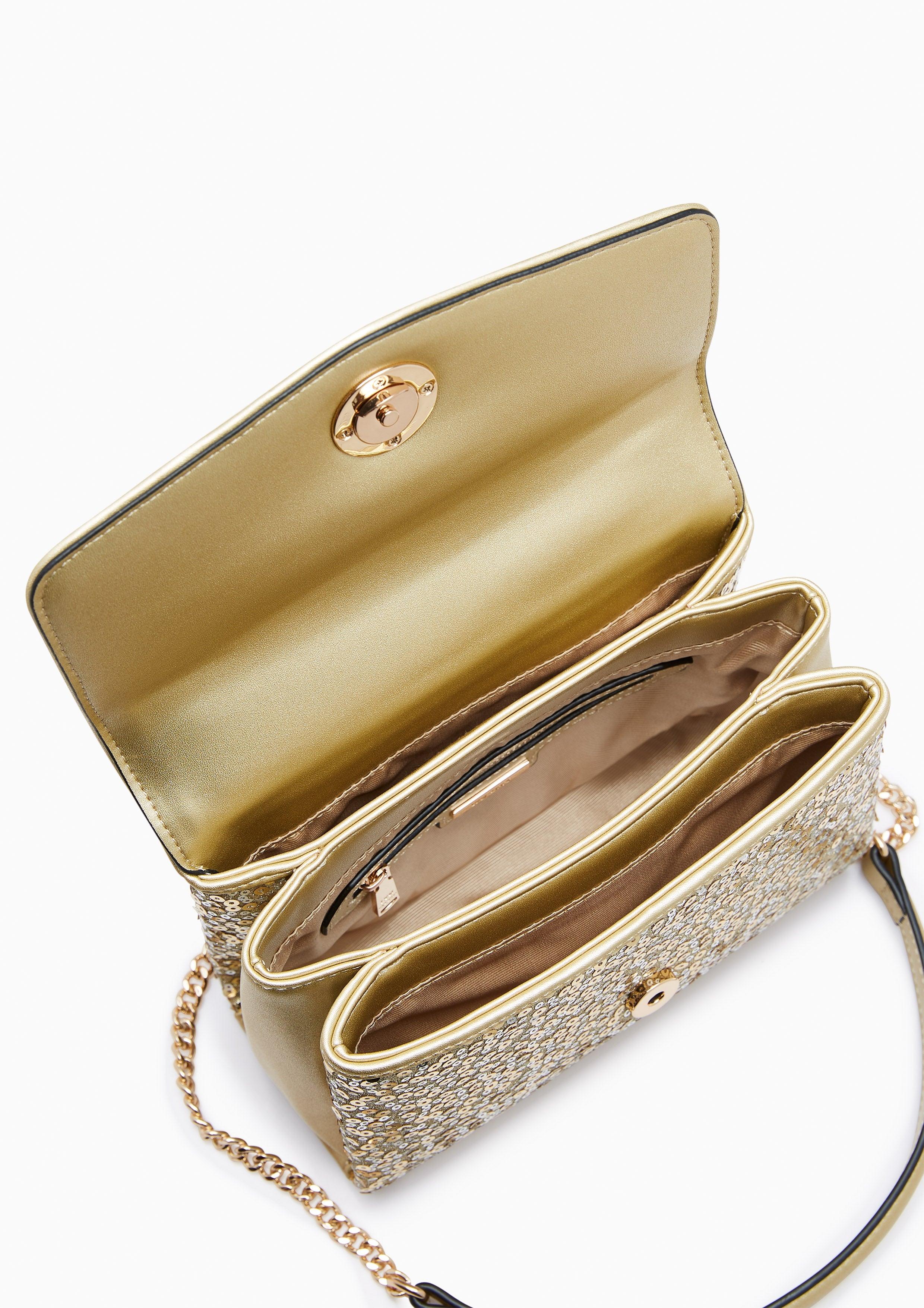 Serena Ii Sequin Crossbody Bag Gold