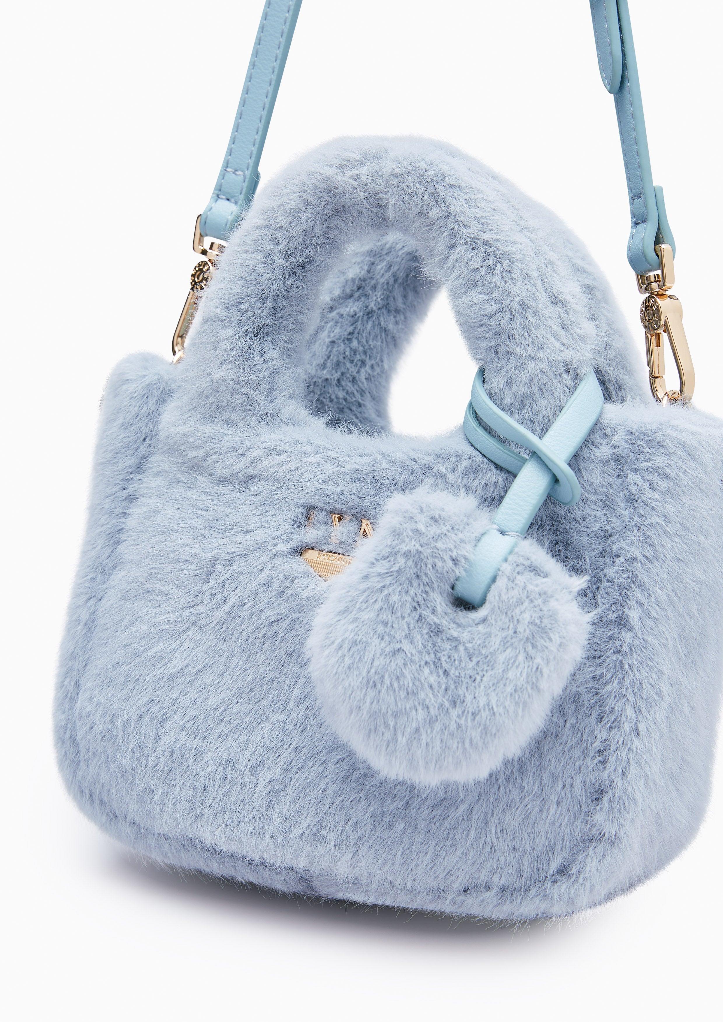 Rosalie Mini Tote (Fur) Handbag Blue