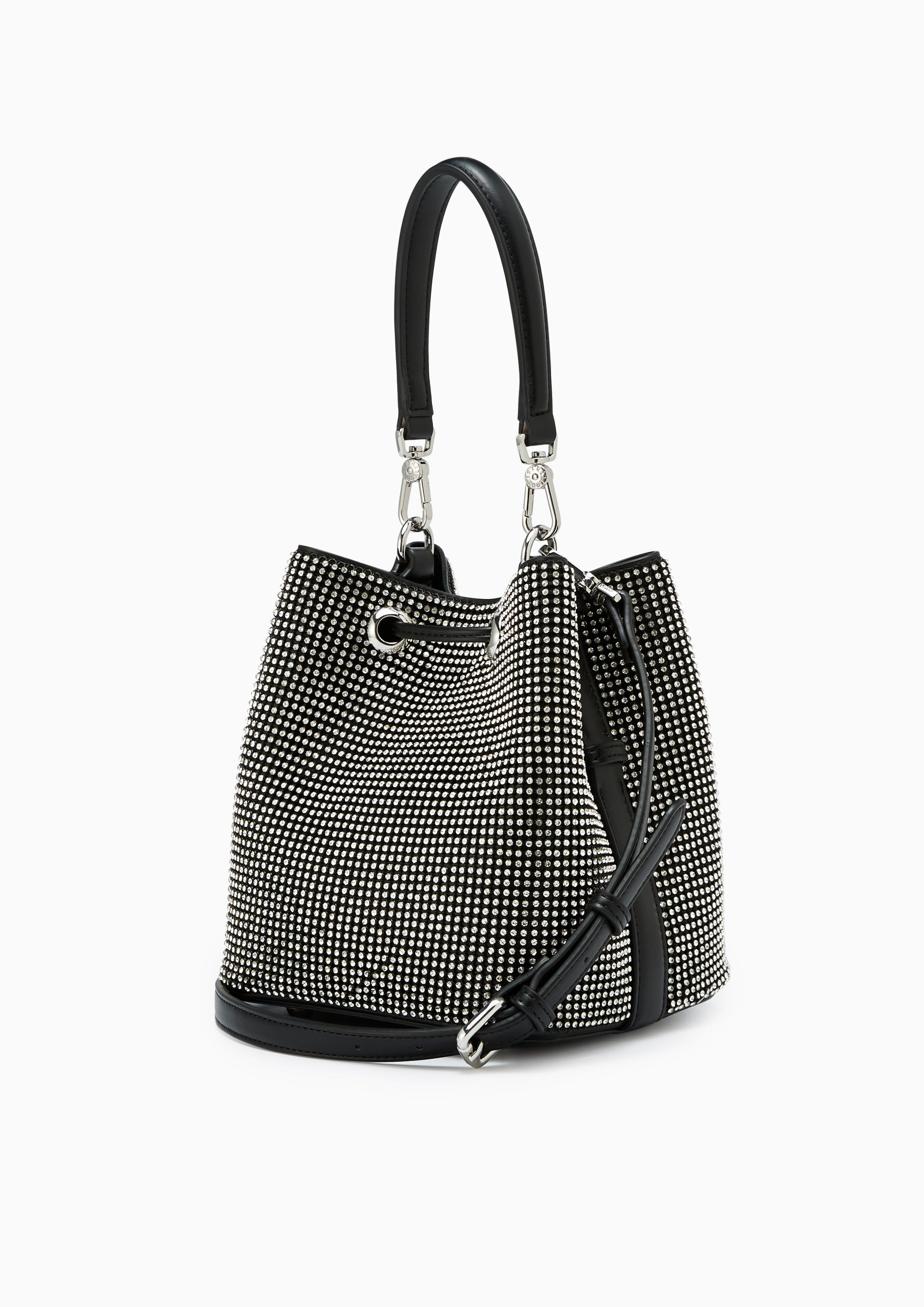 Gareth Crystal Bucket Bag S Black