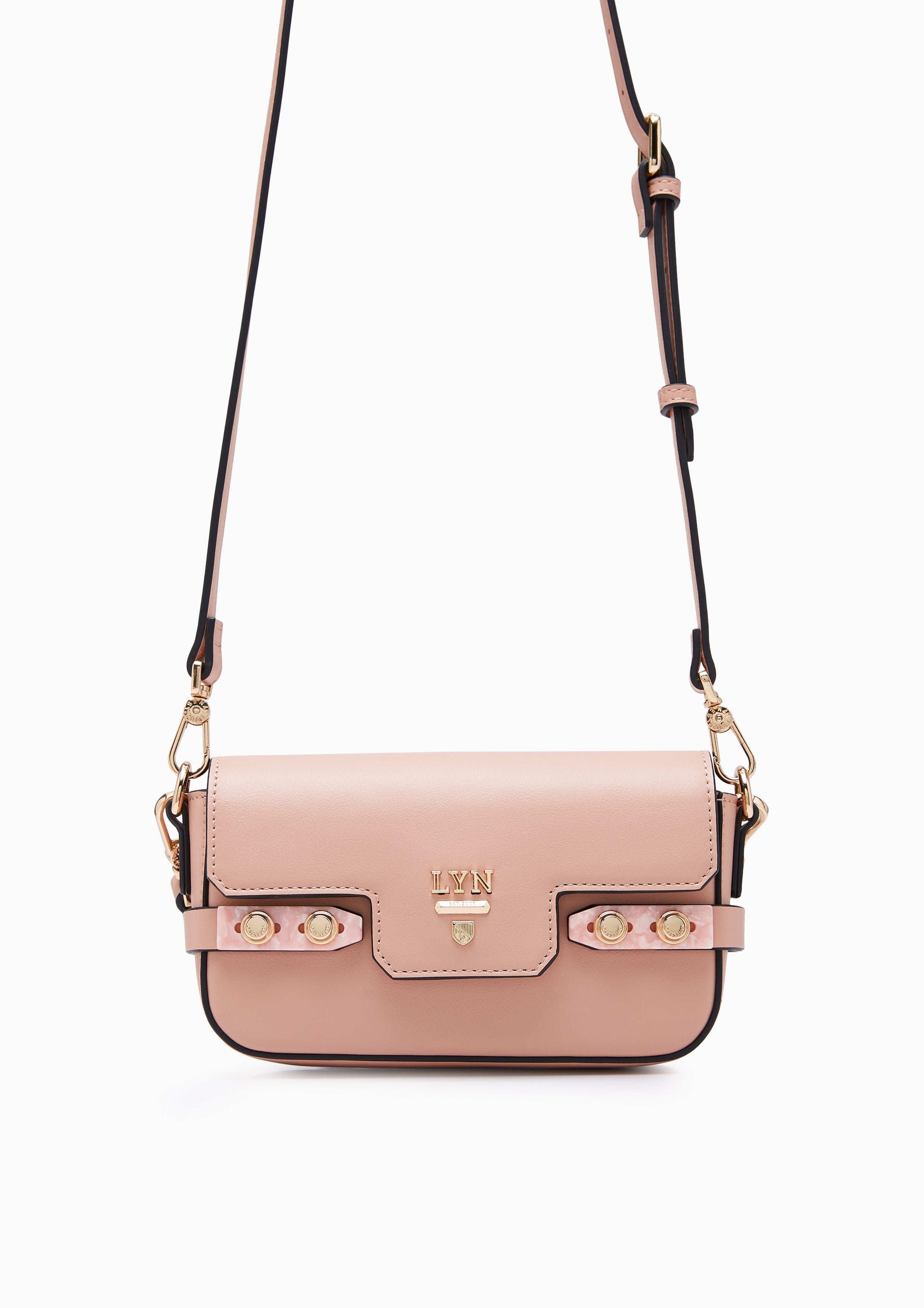 Fineness Marble Mini Crossbody Bag Nude - Lyn TH