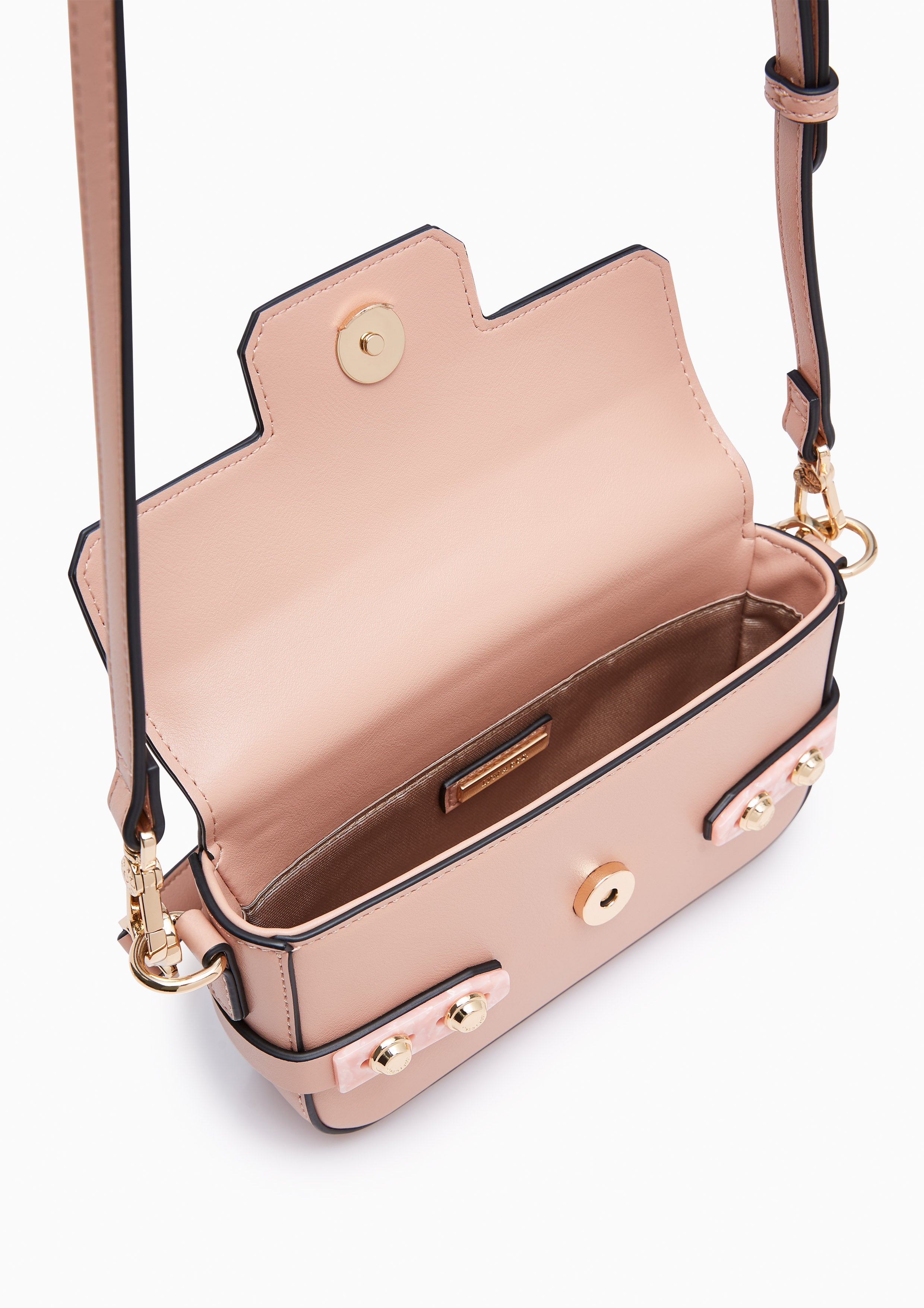 Fineness Marble Mini Crossbody Bag Nude - Lyn TH