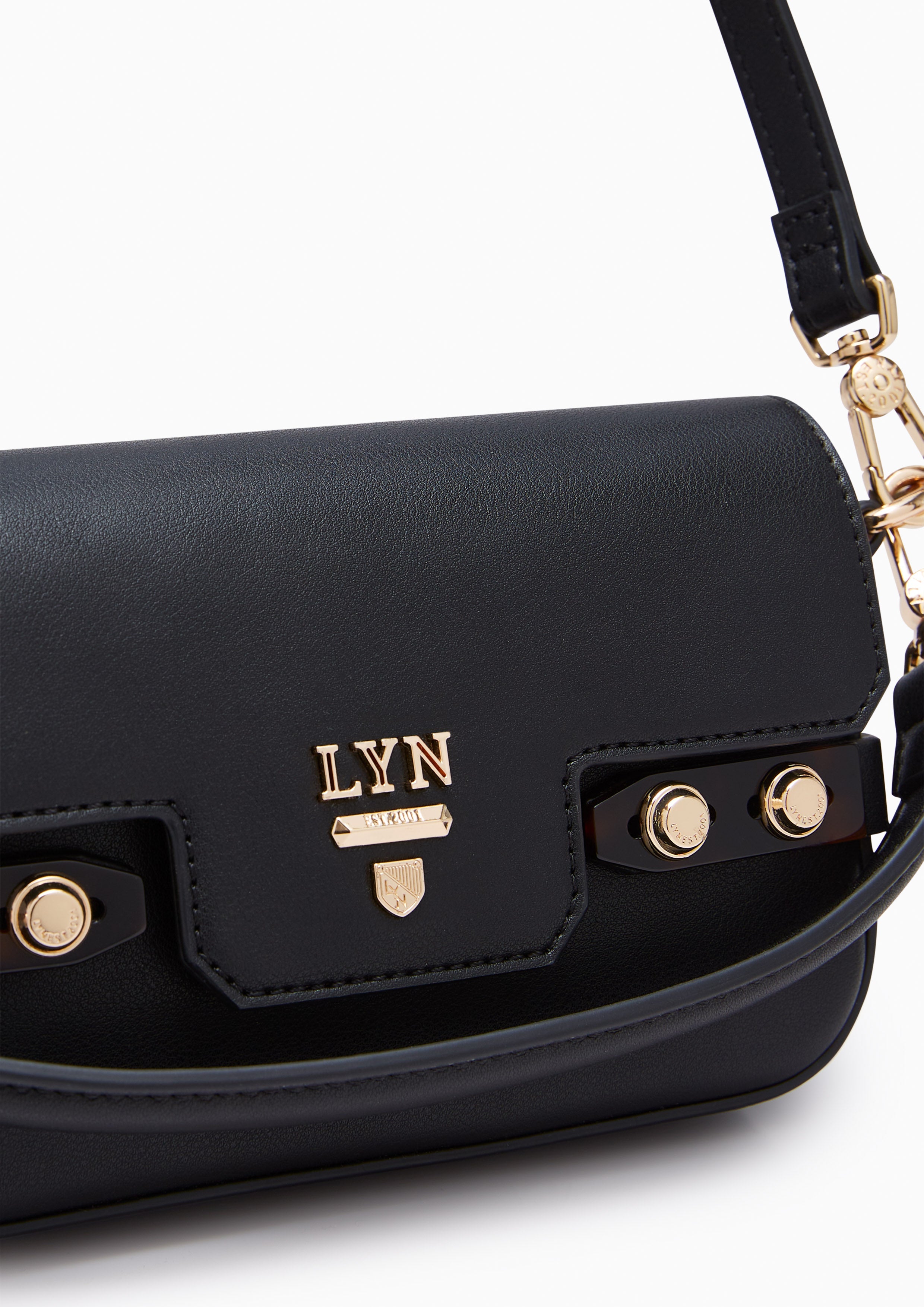 Fineness Marble Mini Crossbody Bag Black - Lyn TH