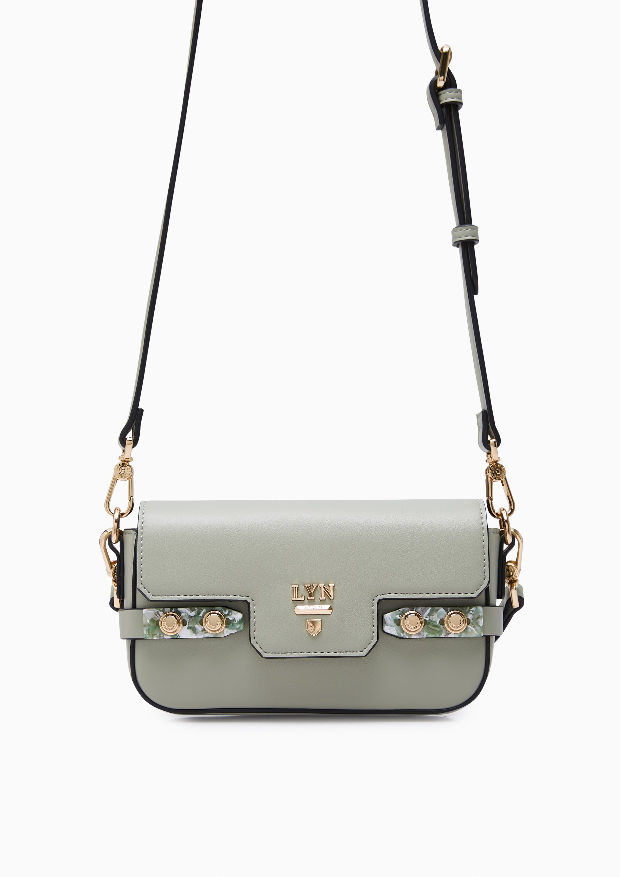 Fineness Marble Mini Crossbody Bag Green - Lyn TH