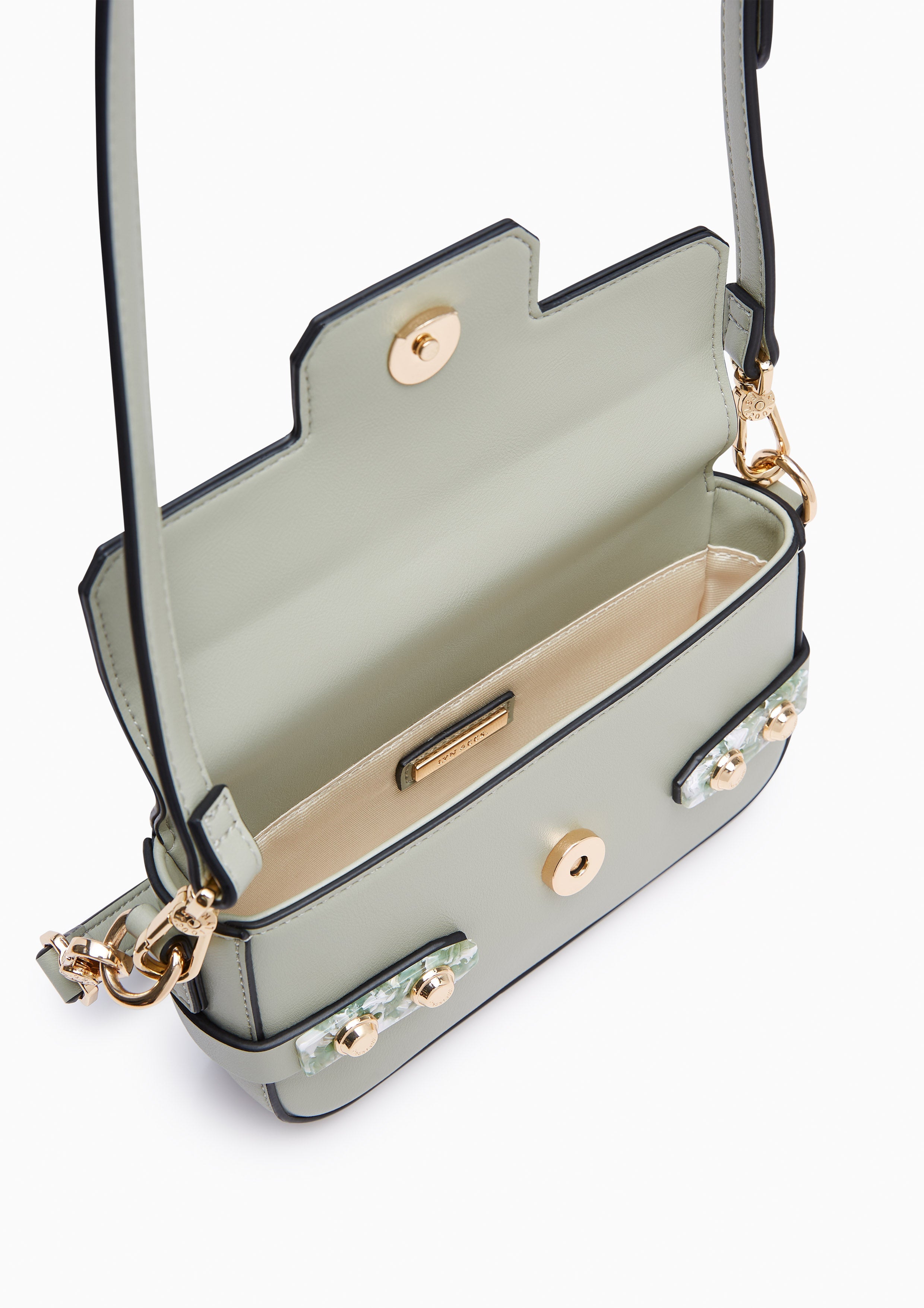 Fineness Marble Mini Crossbody Bag Green - Lyn TH