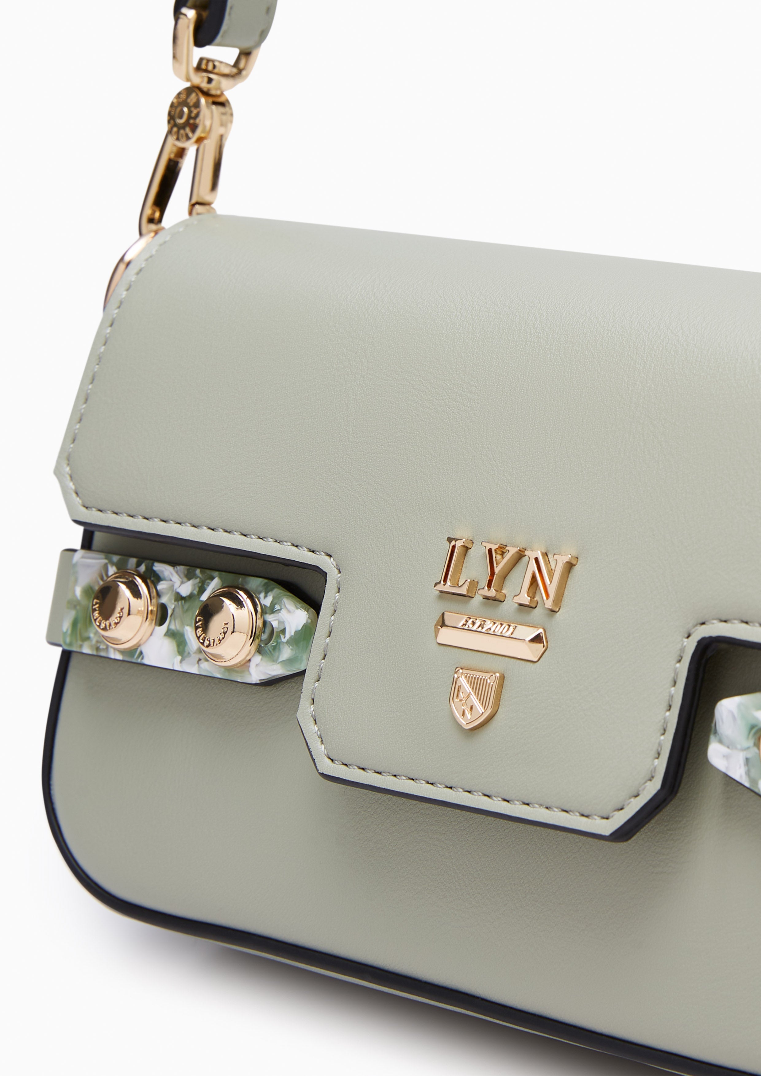 Fineness Marble Mini Crossbody Bag Green - Lyn TH