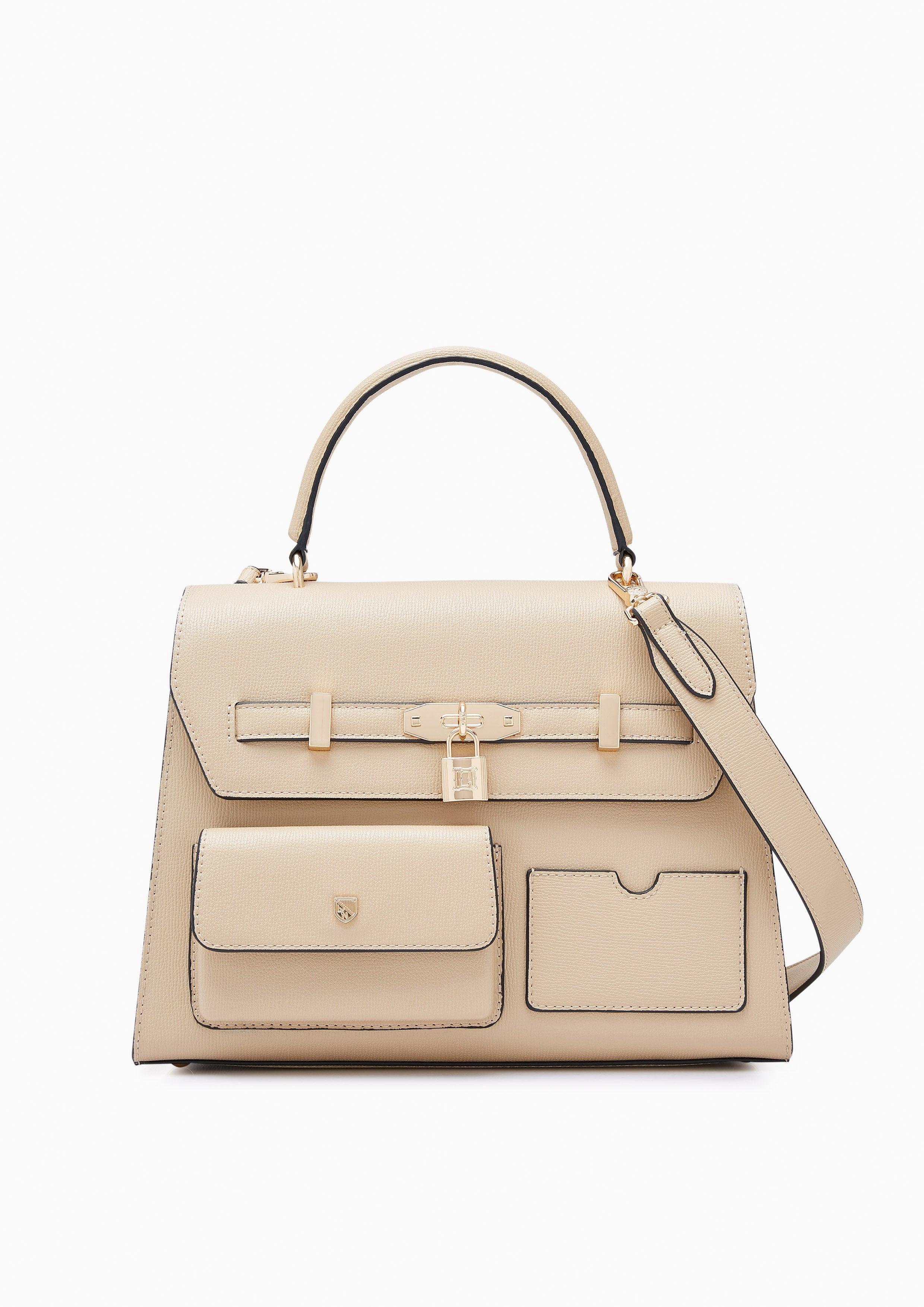 Raff Pocket L Handbag Beige - Lyn TH