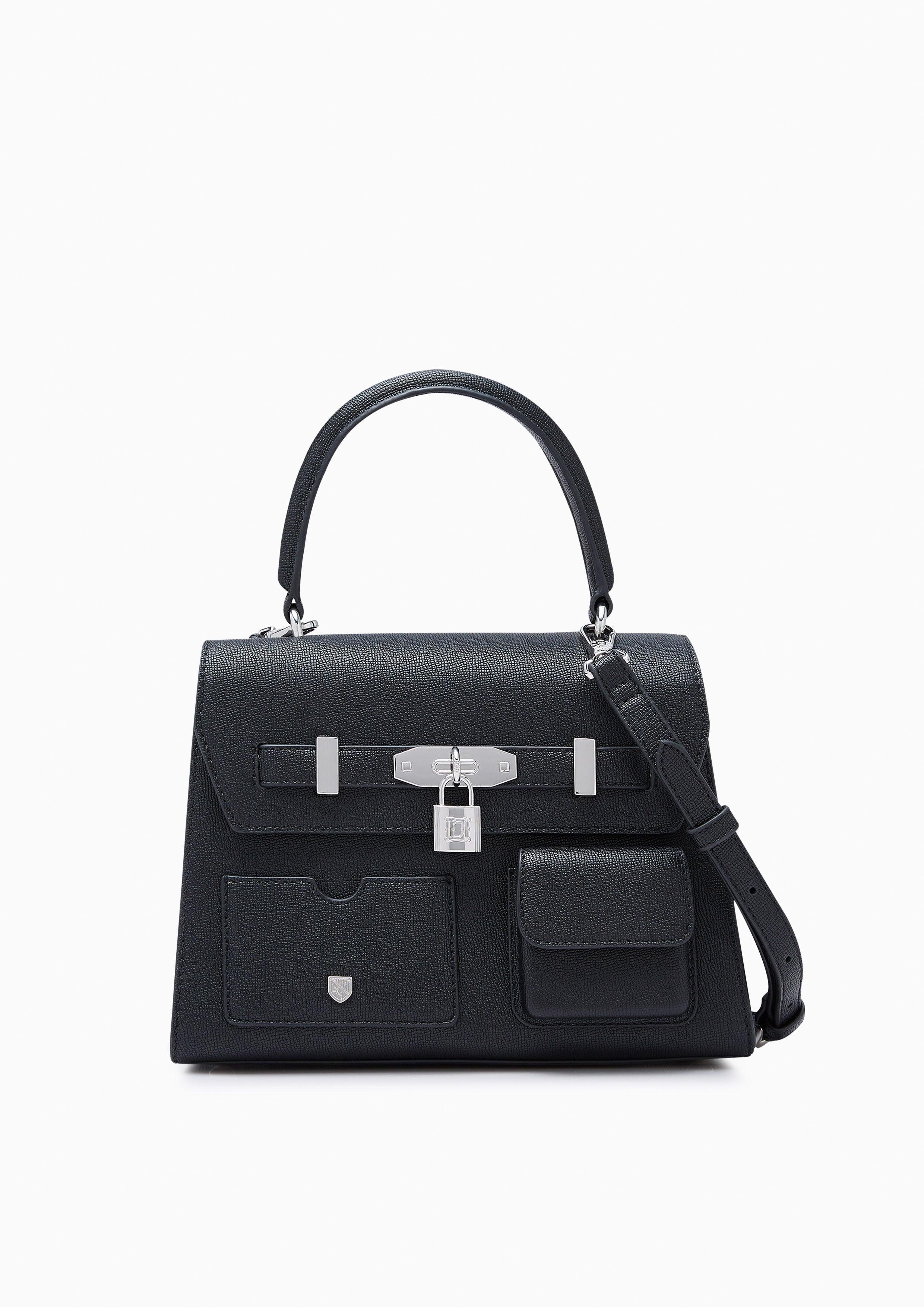 Raff Pocket M Handbag Black - Lyn TH