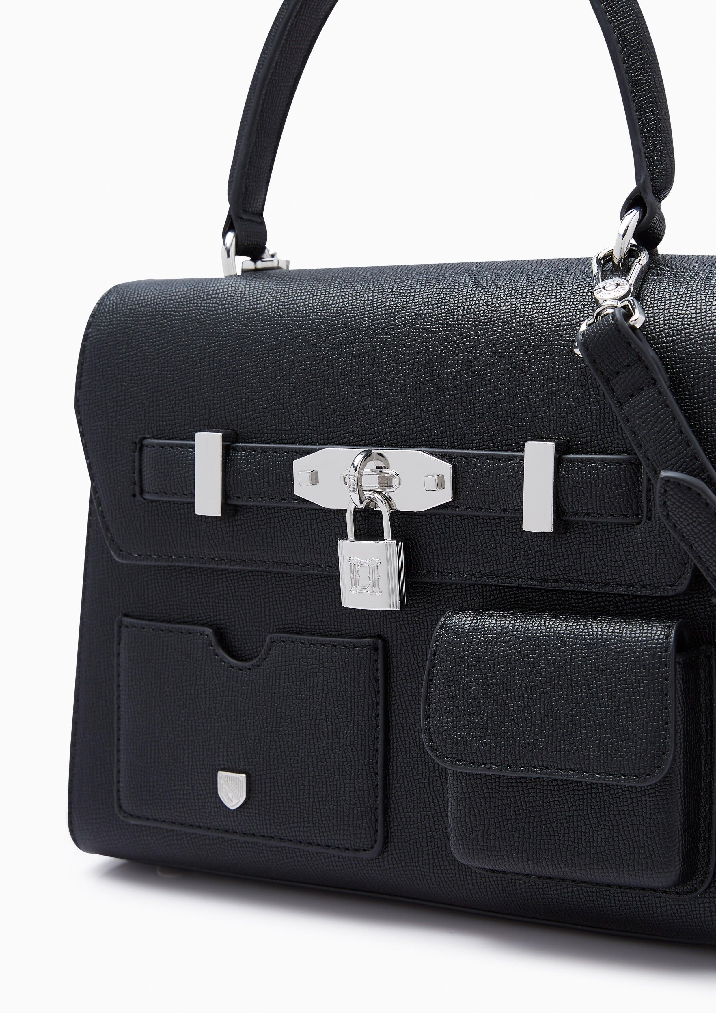 Raff Pocket M Handbag Black - Lyn TH