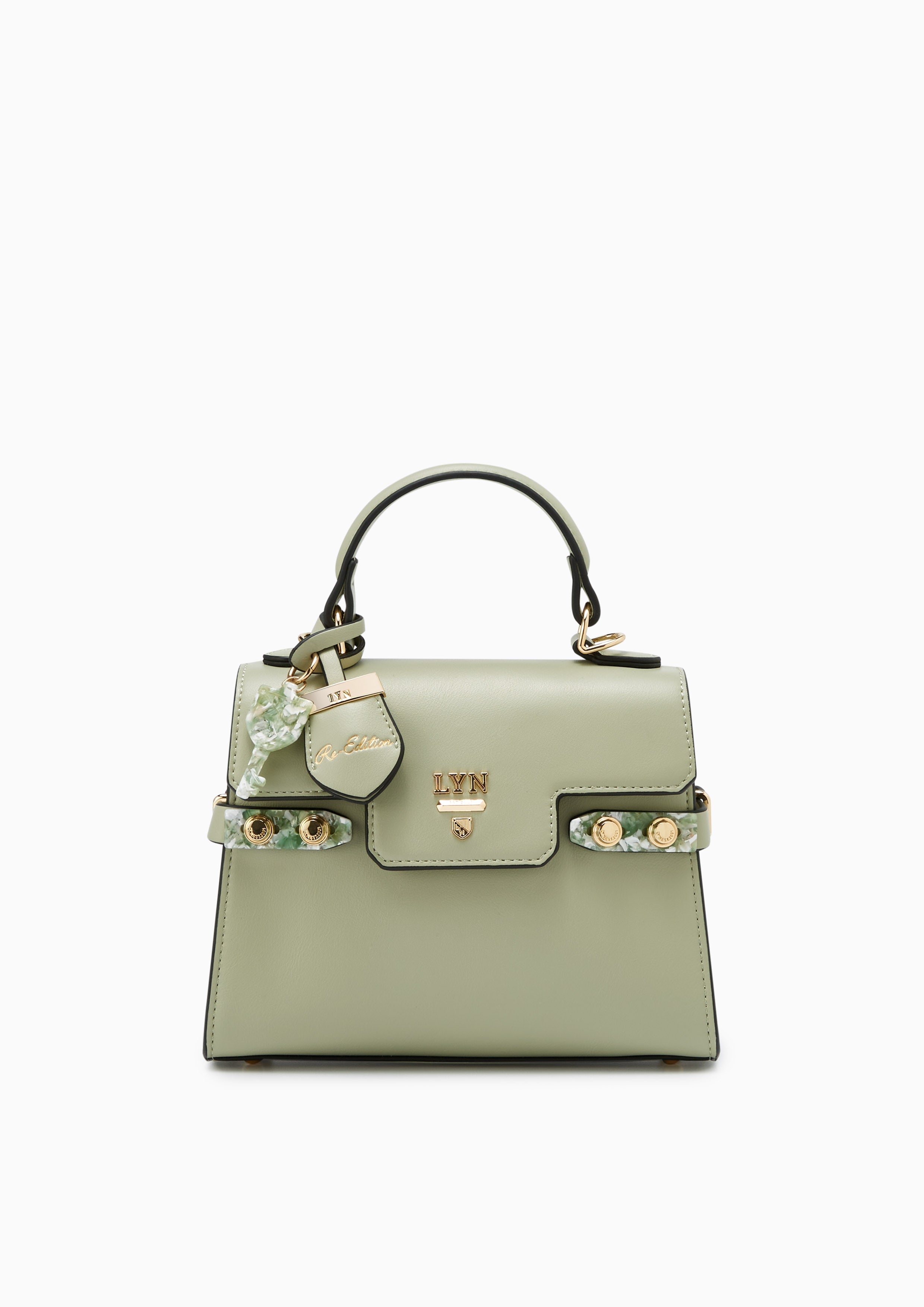 Re-Edit Marble S Handbag Printed Green - Lyn TH