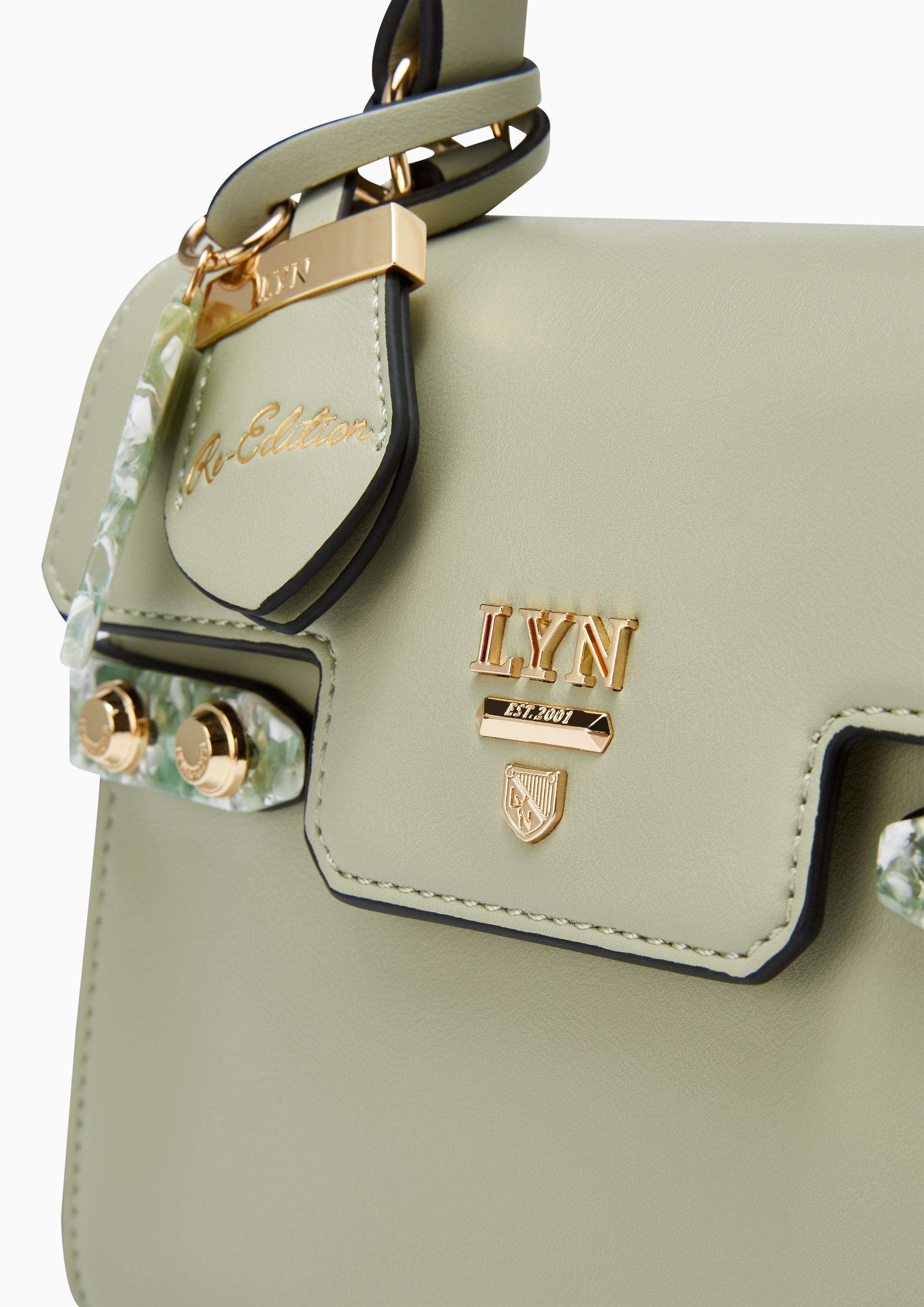 Re-Edit Marble S Handbag Printed Green - Lyn TH