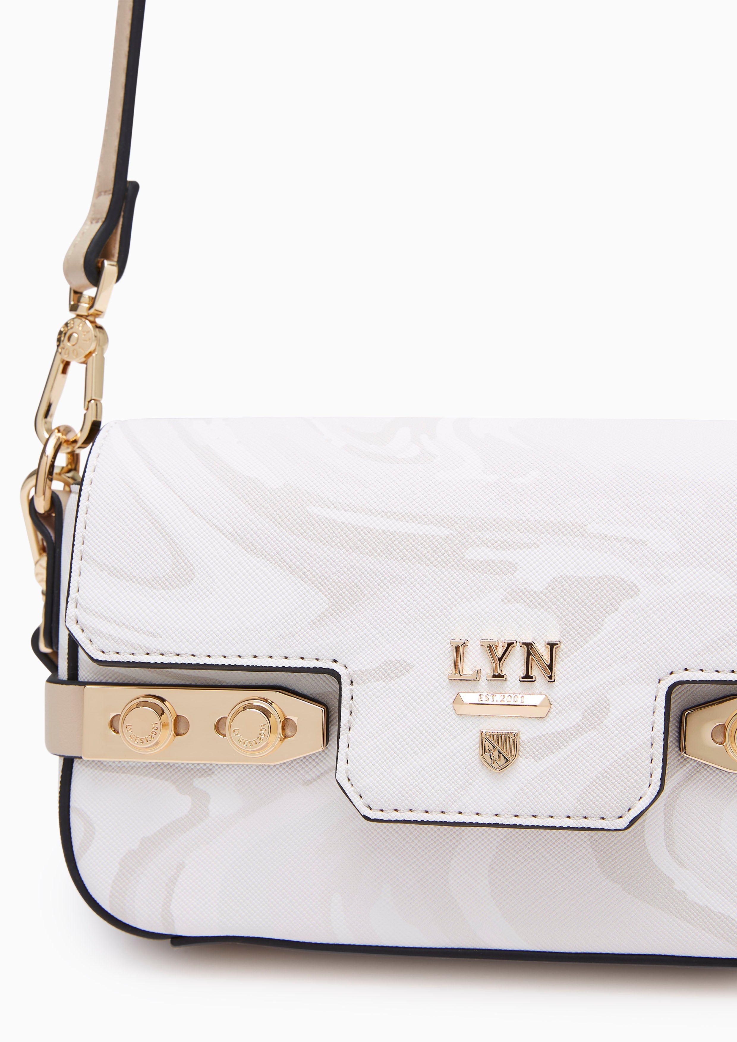 Fineness Marble Mini Crossbody Bag Printed Beige - Lyn TH