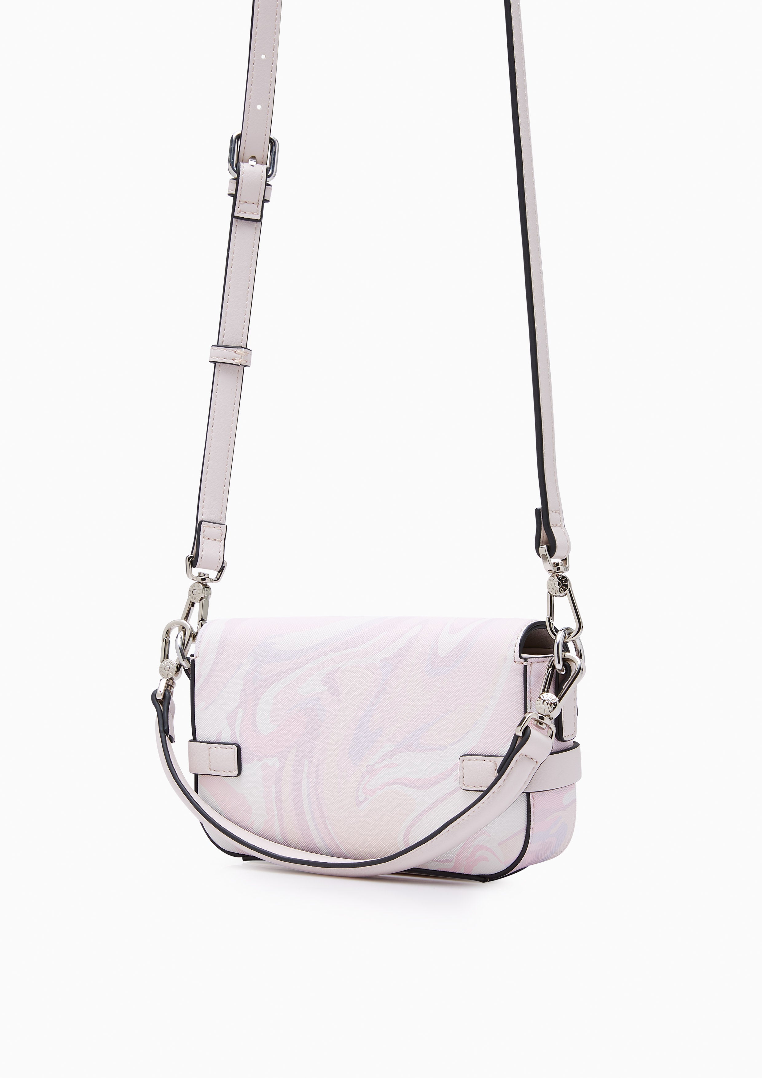 Fineness Marble Mini Crossbody Bag Light Pink - Lyn TH