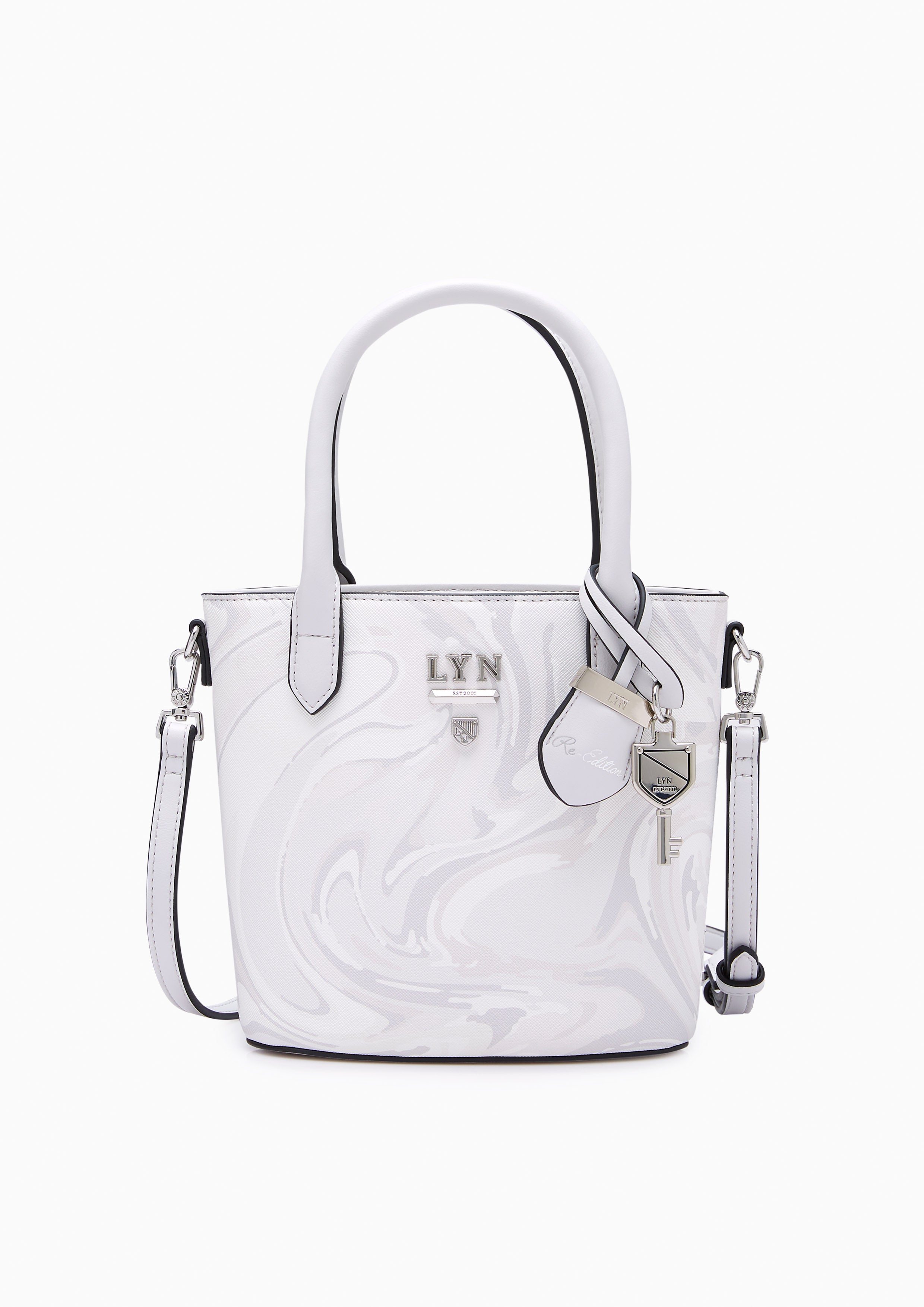 Re-Edit Marble Mini Tote Bag Light Grey - Lyn TH