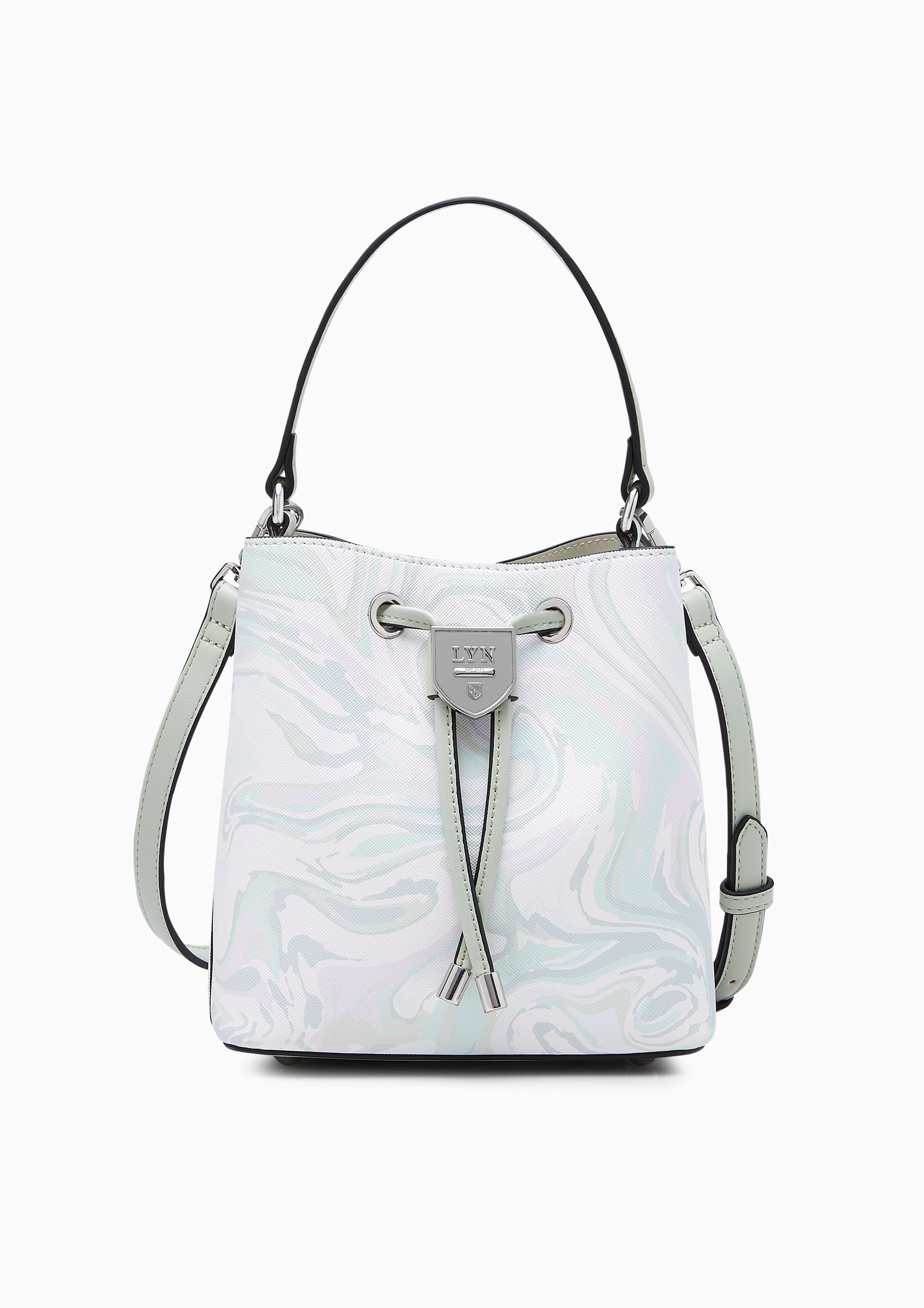 Re-Edit Marble Mini Bucket Bag Green - Lyn TH