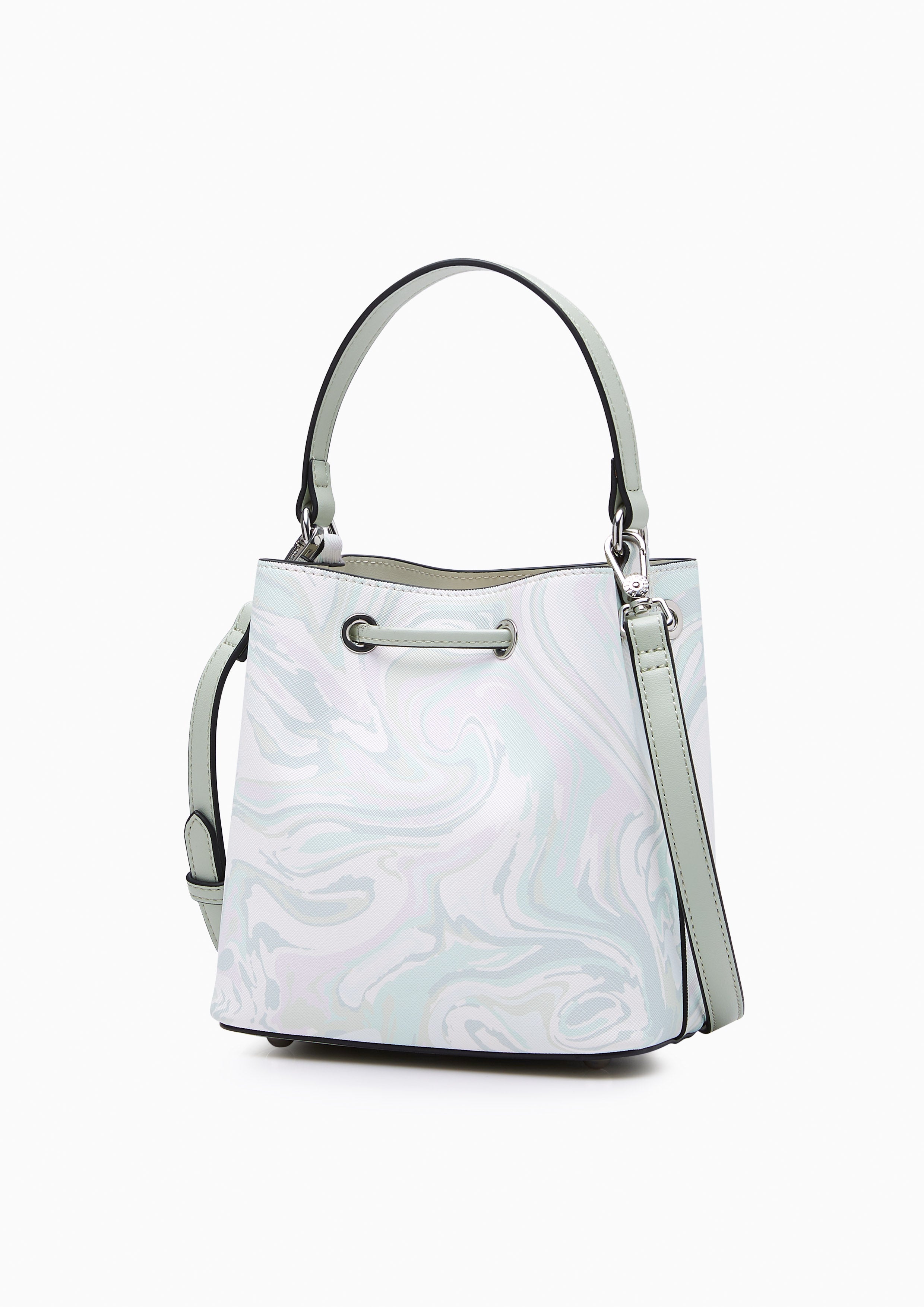 Re-Edit Marble Mini Bucket Bag Green - Lyn TH