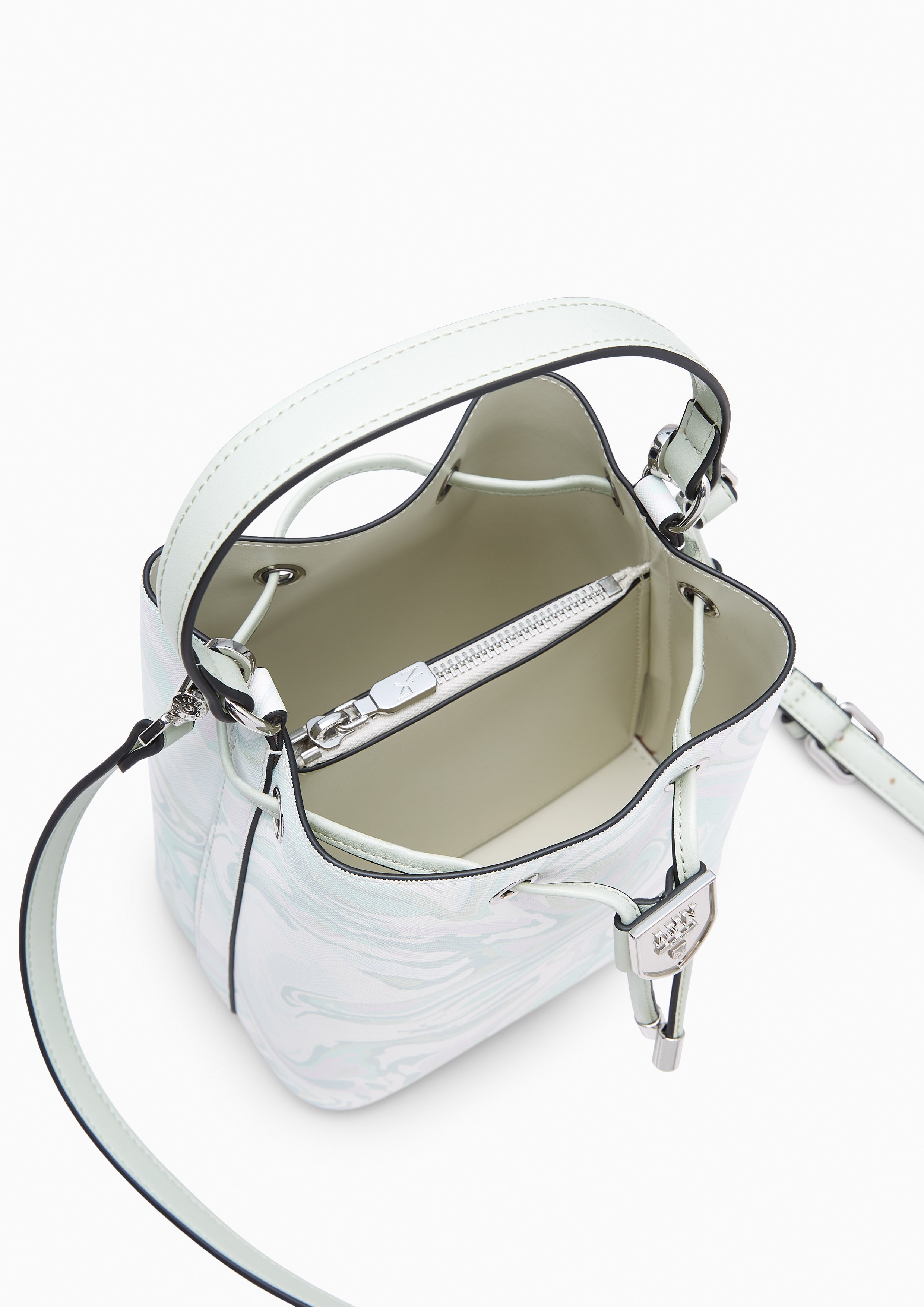 Re-Edit Marble Mini Bucket Bag Green - Lyn TH