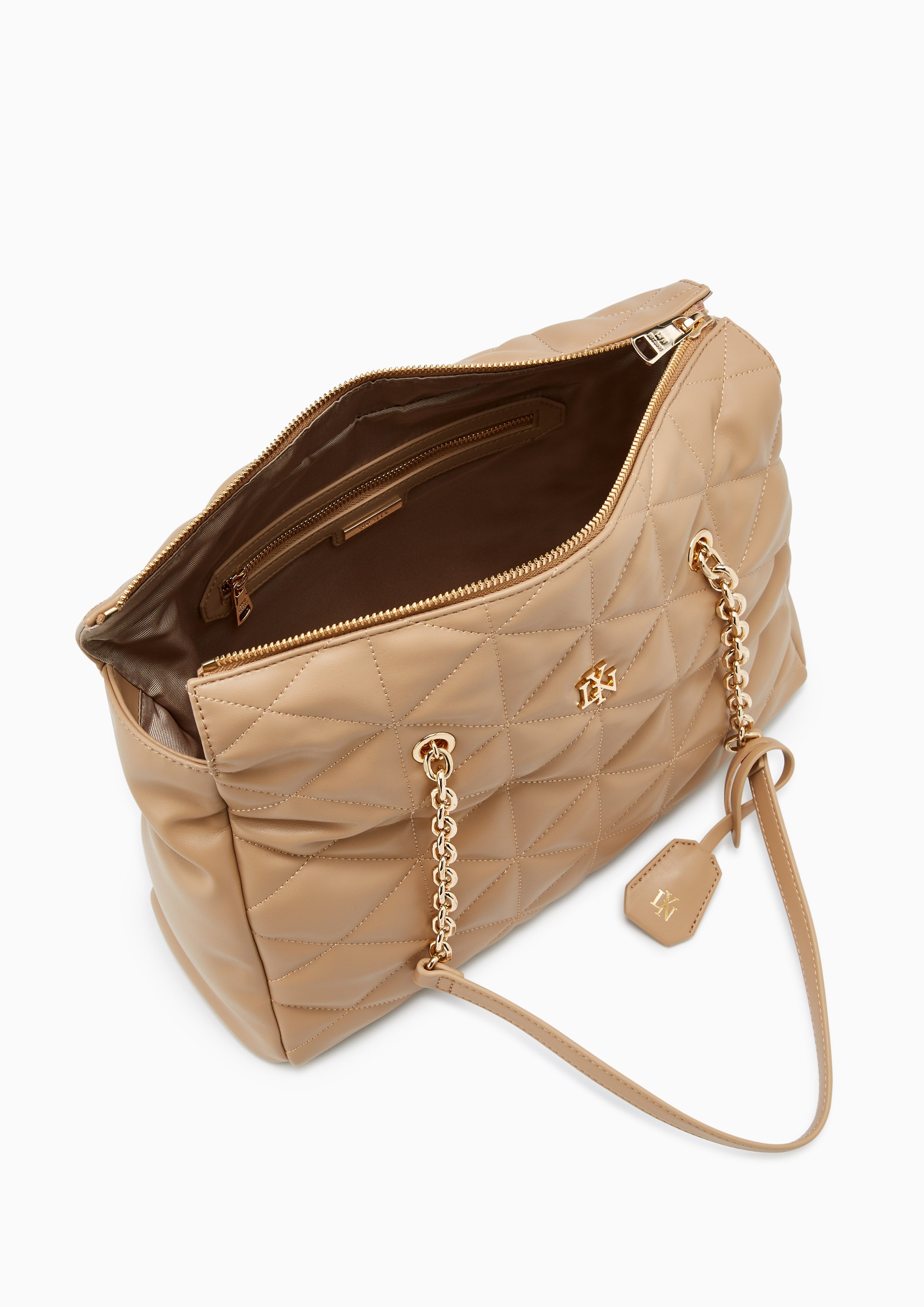 Trino L Tote Bag Beige - Lyn TH