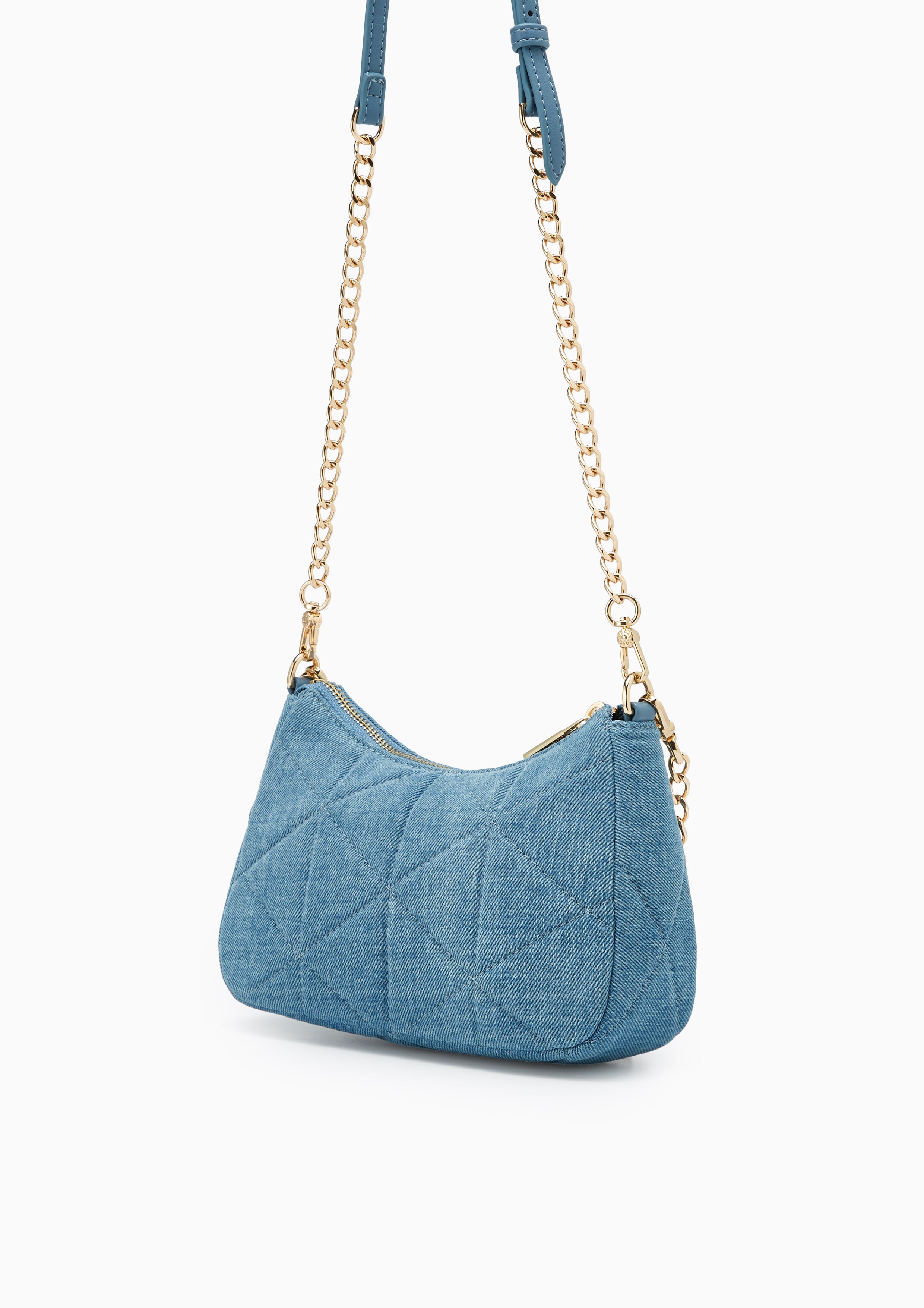 Tricia Denim Amused Shoulder Bag Blue - Lyn TH