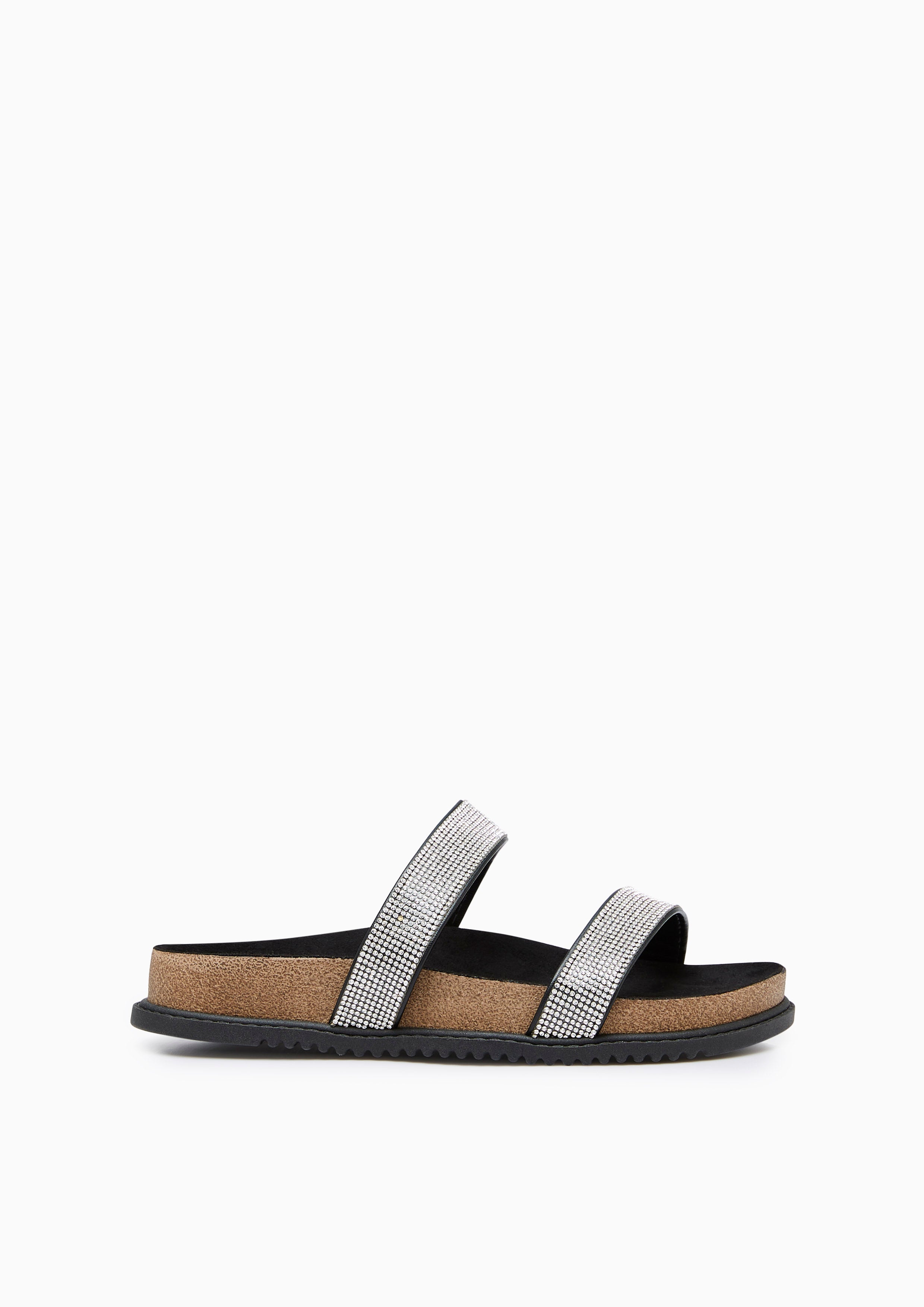 Biana Flat Sandals Black