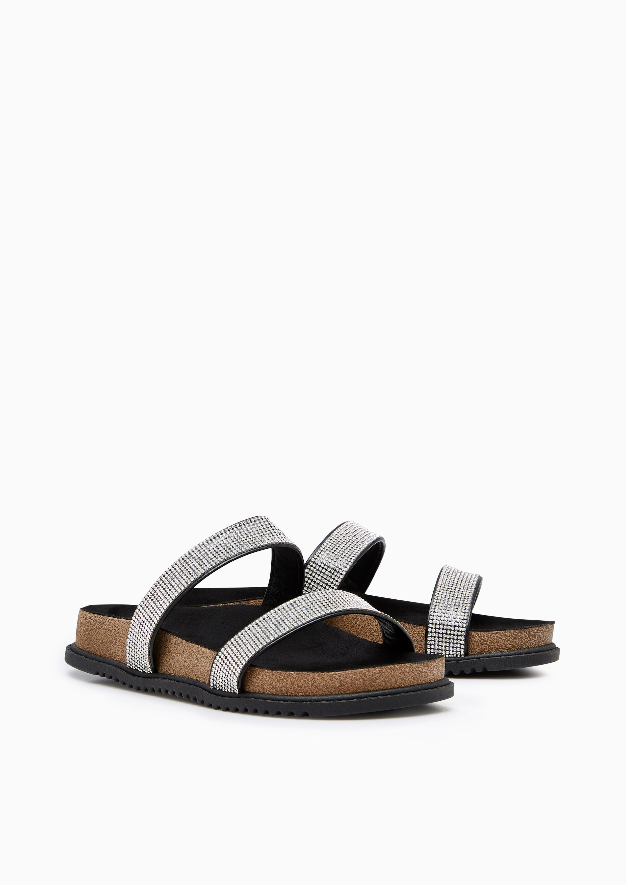 Biana Flat Sandals Black