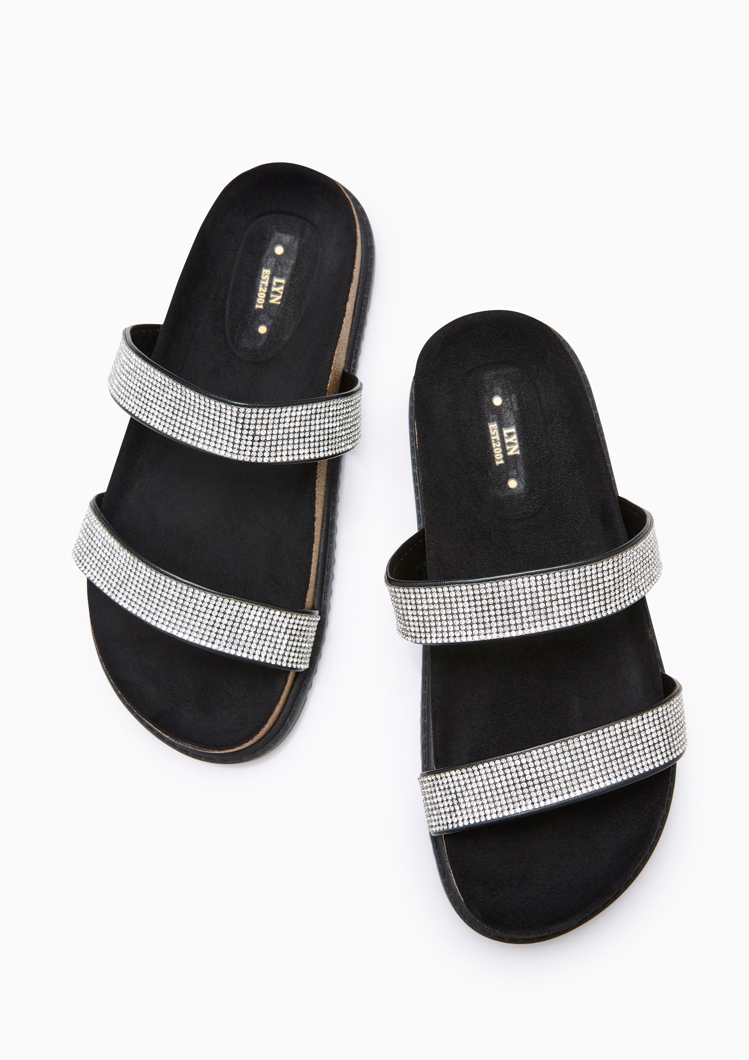 Biana Flat Sandals Black