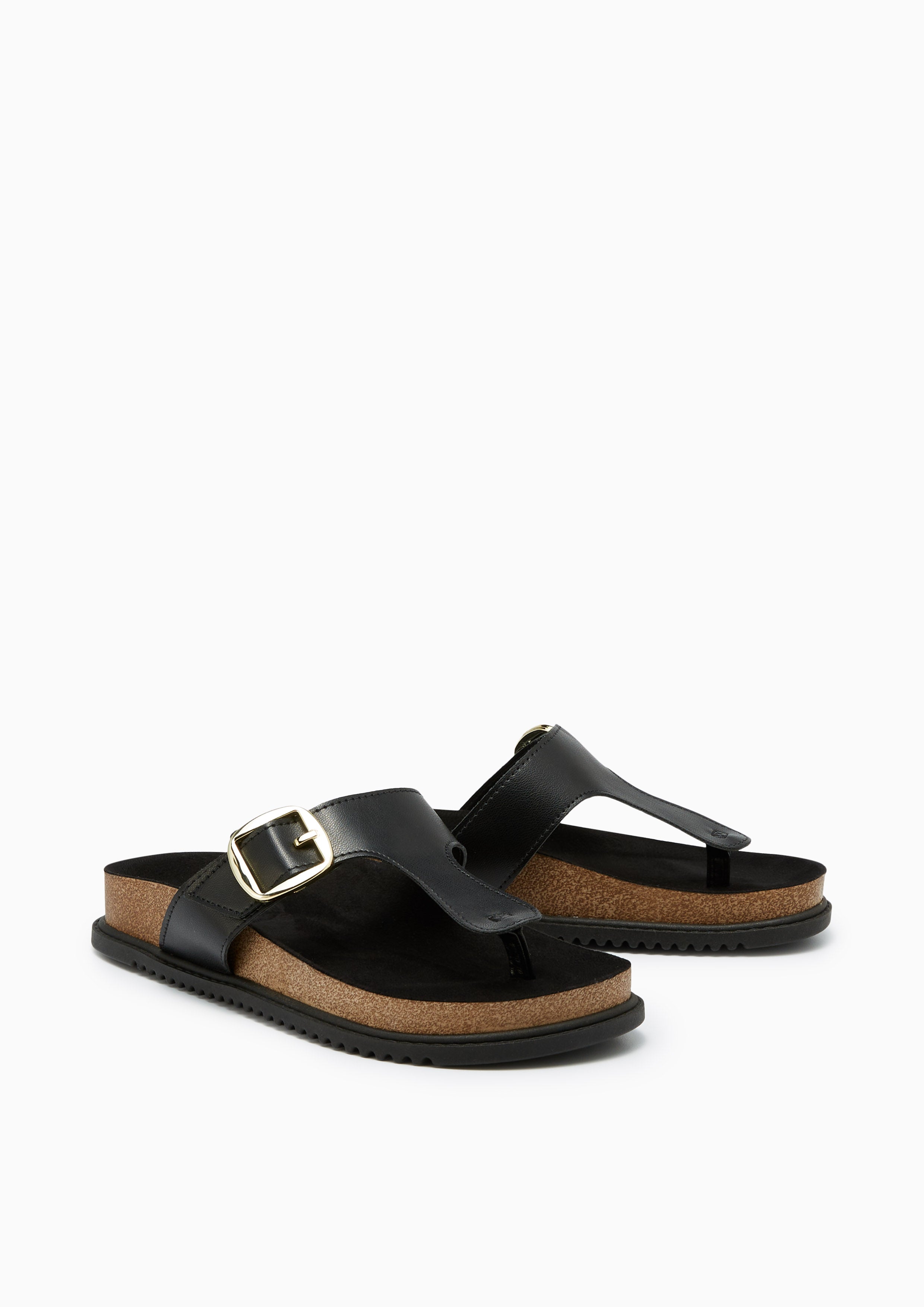 Biming Flat Sandals Black